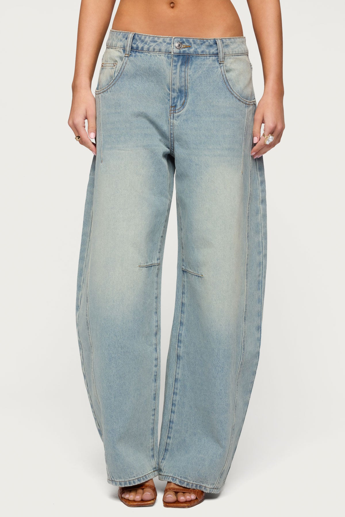 Ilara Low Rise Barel Jeans-Milans Time