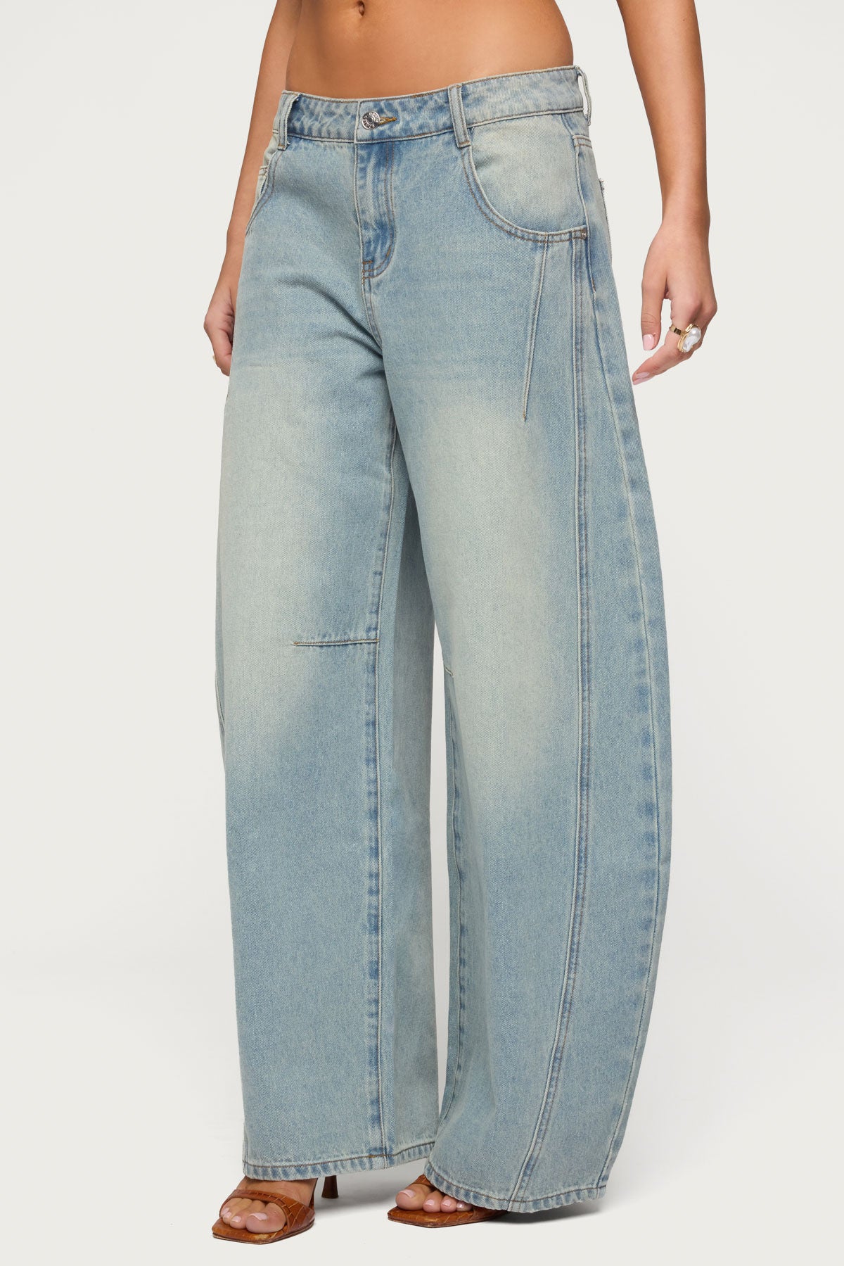 Ilara Low Rise Barel Jeans-Milans Time