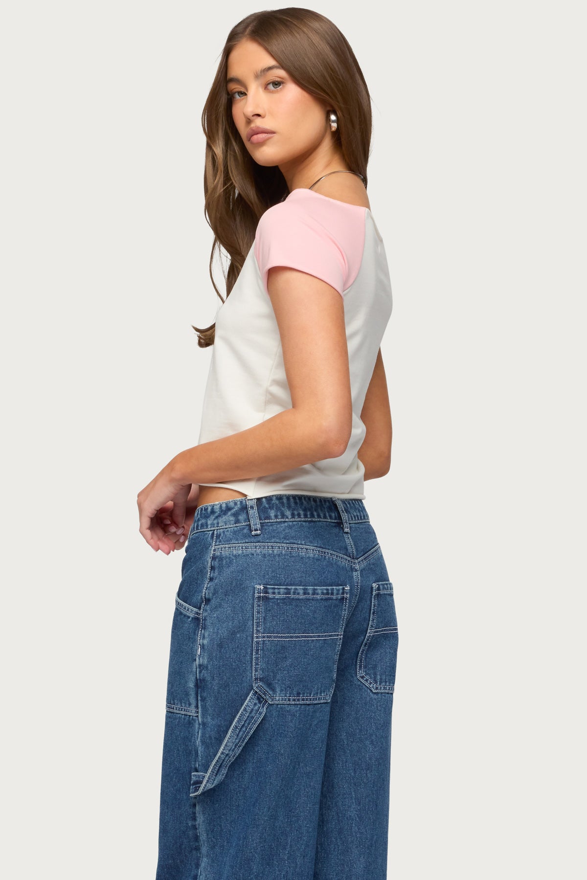 Liva Contrast Raglan T Shirt-Milans Time