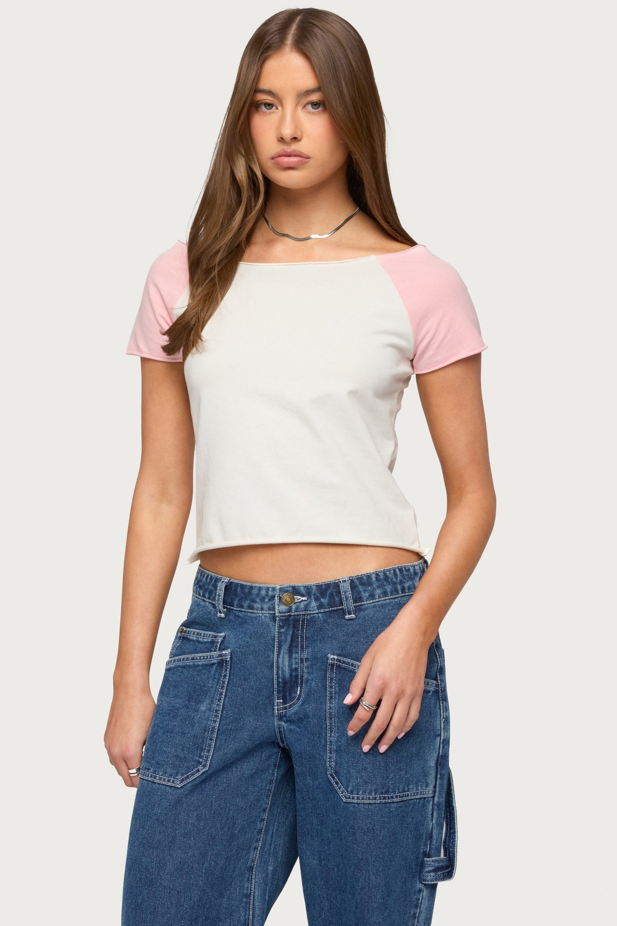 Liva Contrast Raglan T Shirt-Milans Time