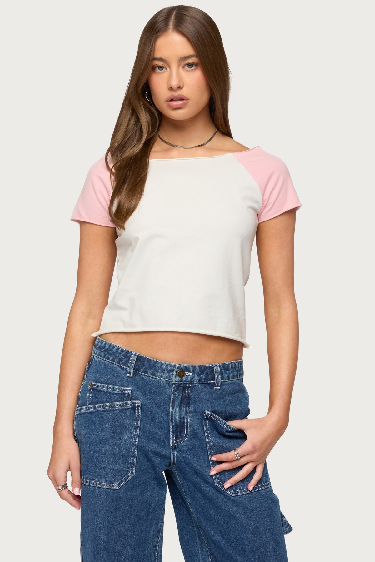 Liva Contrast Raglan T Shirt-Milans Time