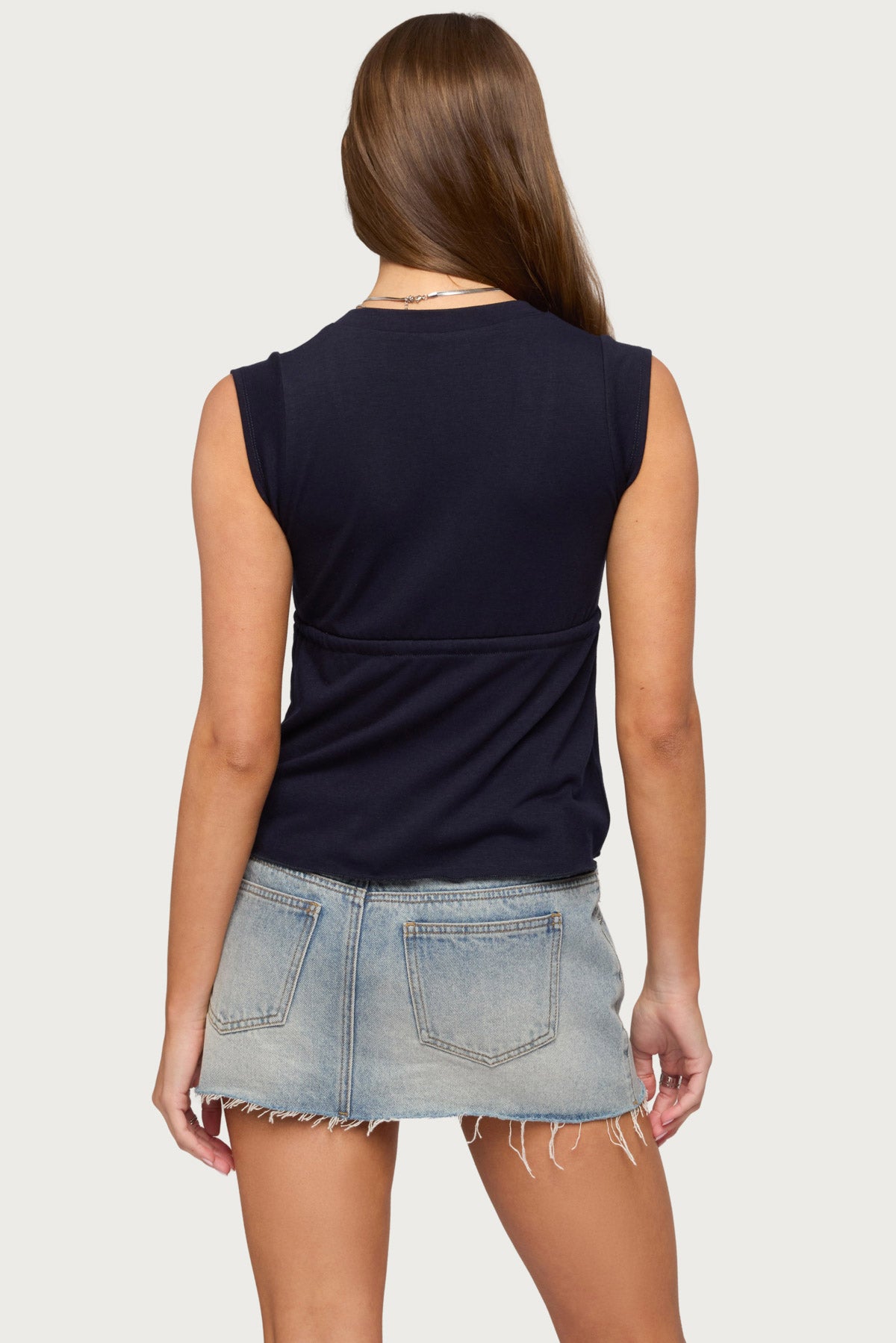 Rusanna V Neck Babydoll Top-Milans Time