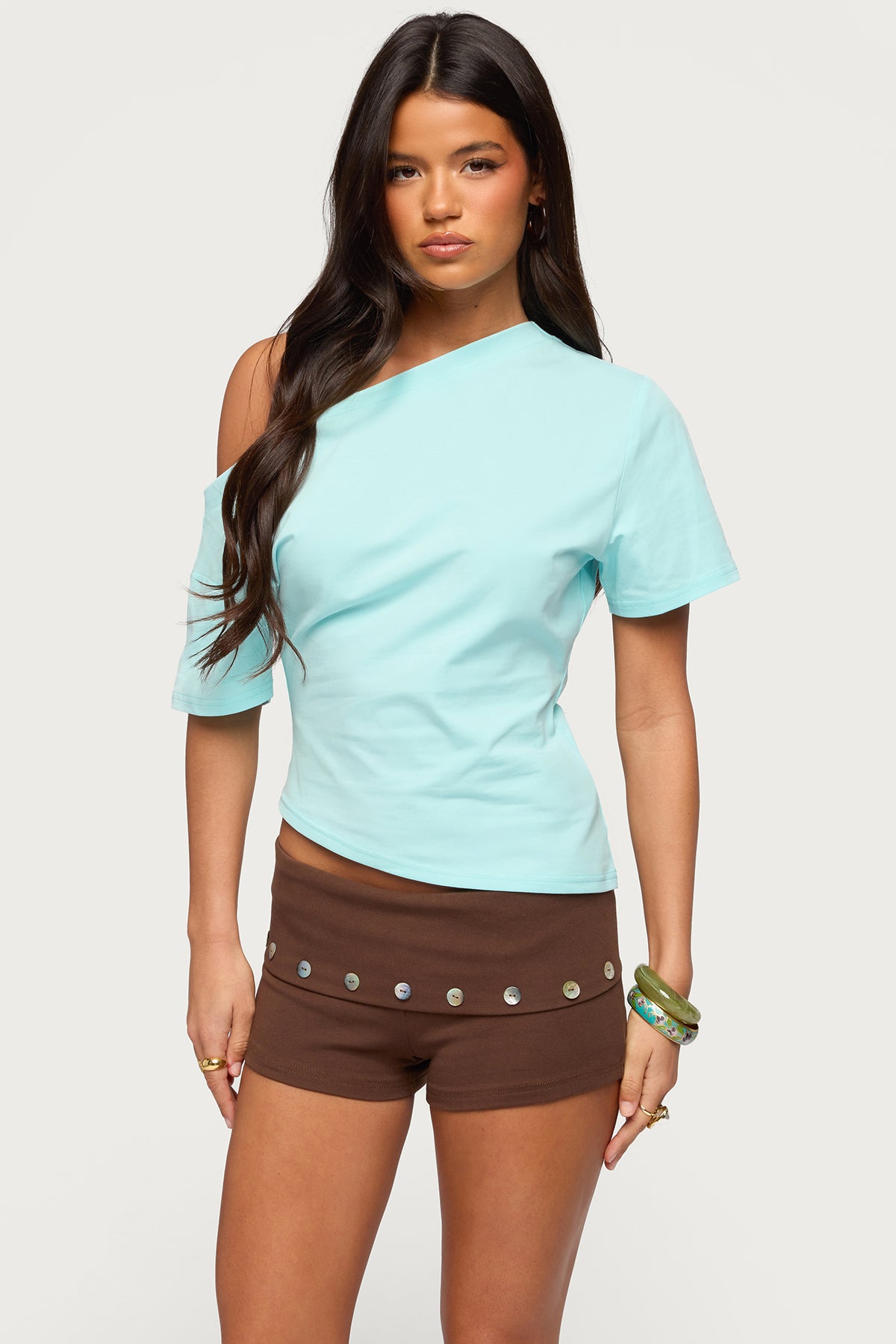 Mariee Asymmetric Off Shoulder Top-Milans Time