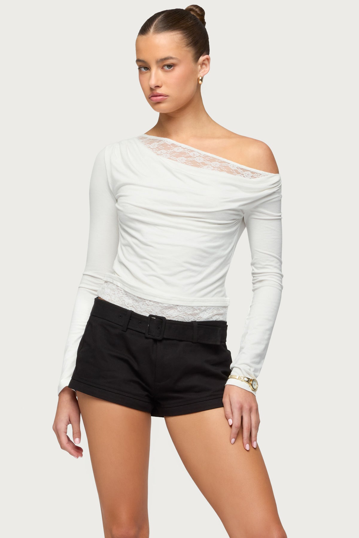 Layered Lacey Off Shoulder Top-Milans Time