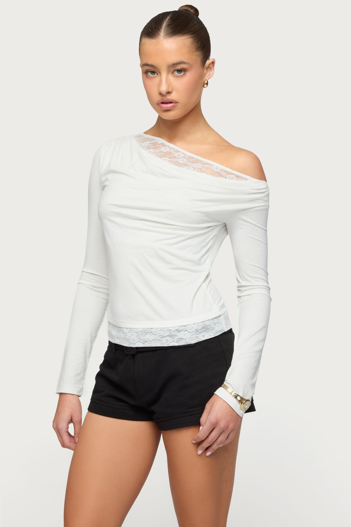 Layered Lacey Off Shoulder Top-Milans Time