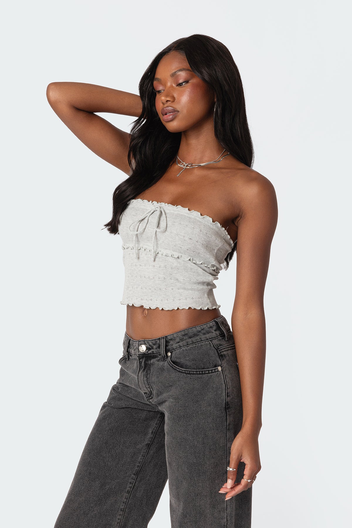 Savannah Pointelle Tube Top-Milans Time