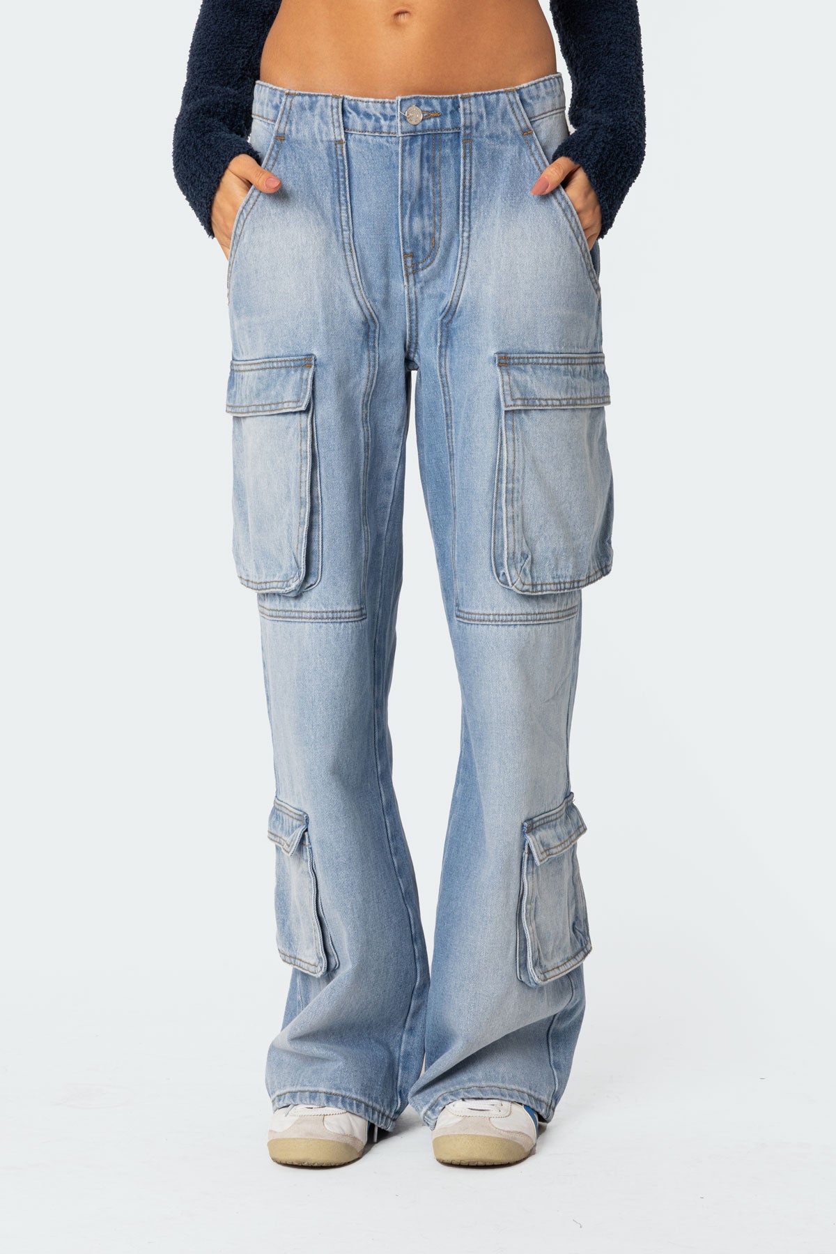 Tara Low Rise Baggy Cargo Jeans-Milans Time