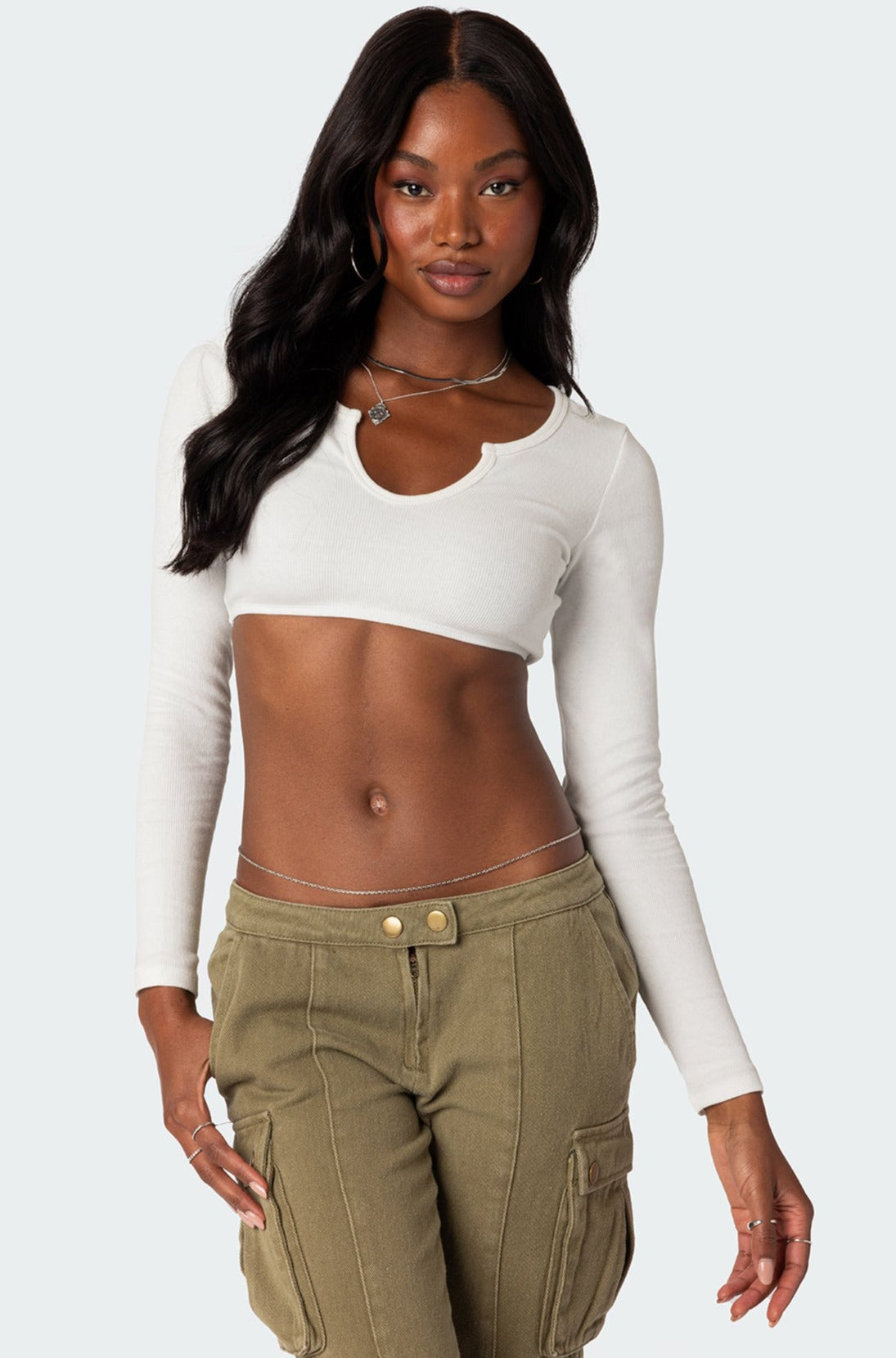Romance Ribbed Crop Top-Milans Time