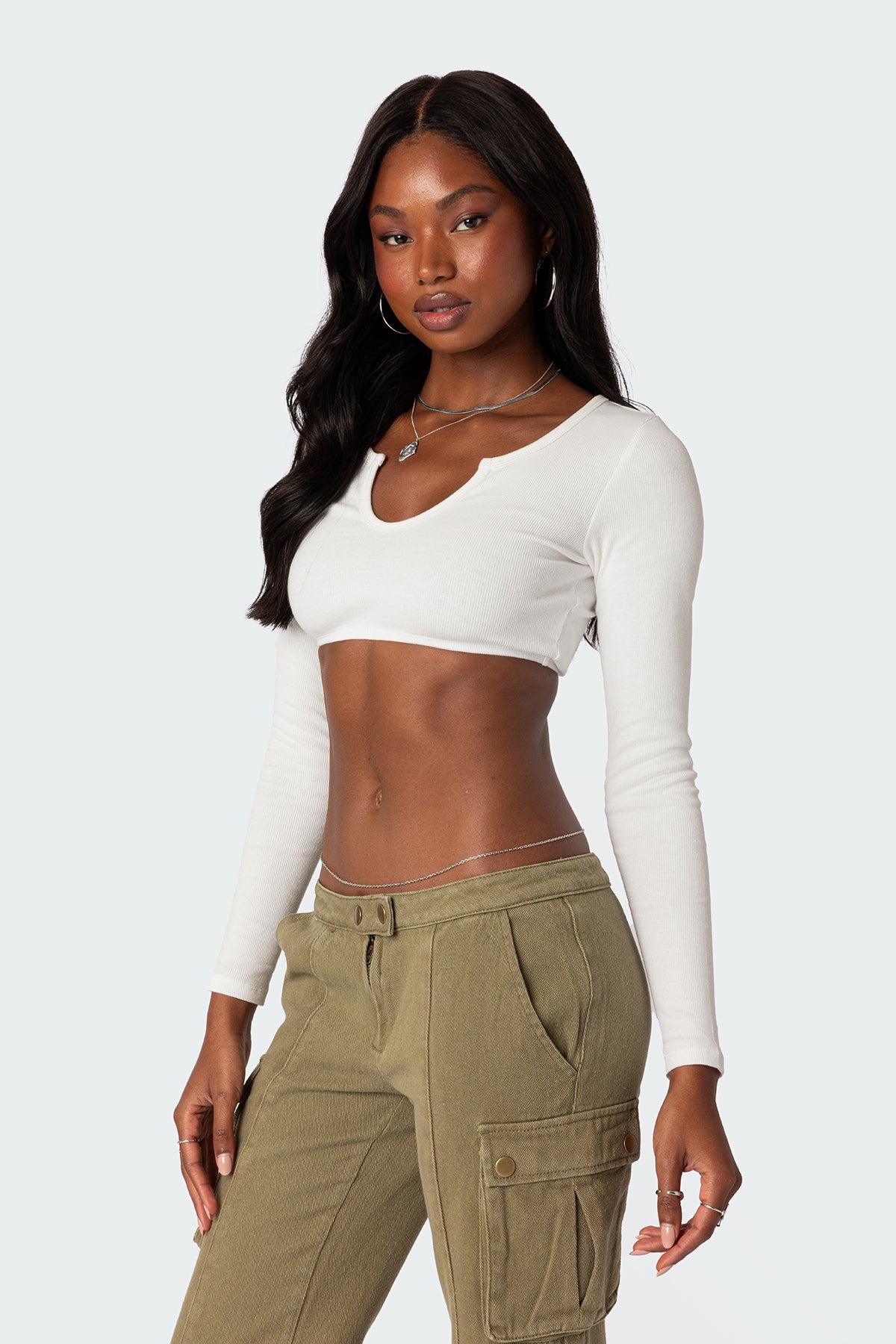 Romance Ribbed Crop Top-Milans Time