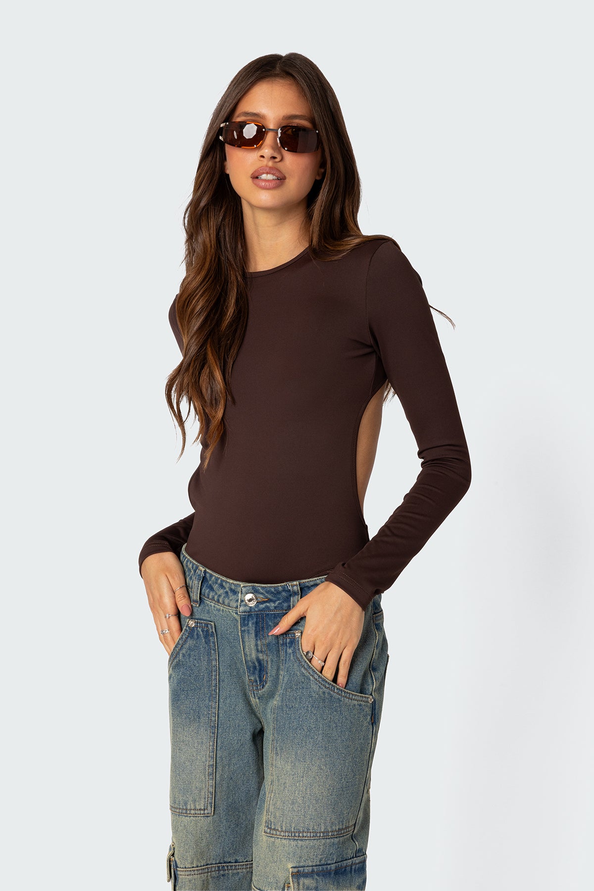 Neta Back Cut Out Bodysuit-Milans Time