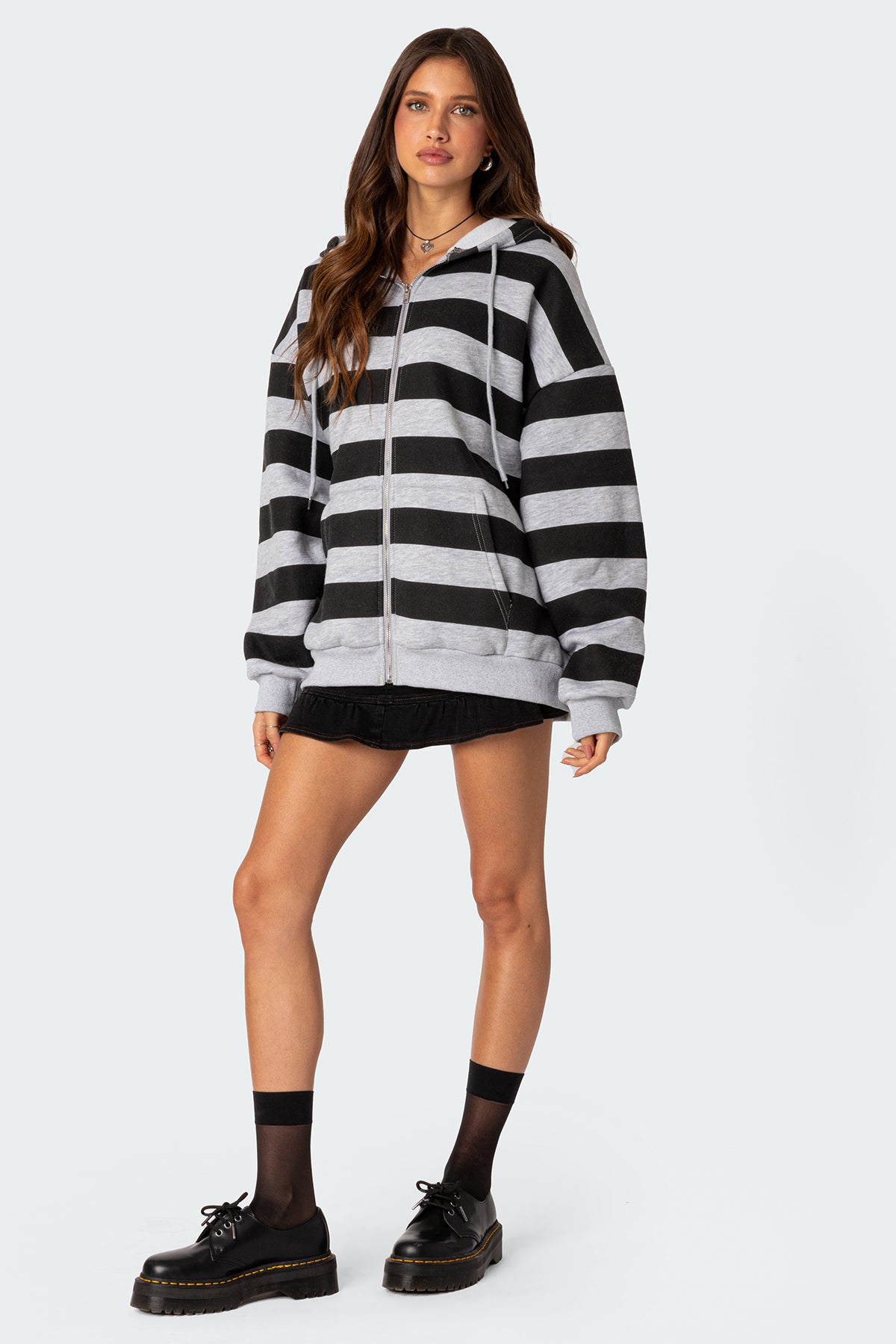 Maritza Oversized Zip Up Hoodie-Milans Time