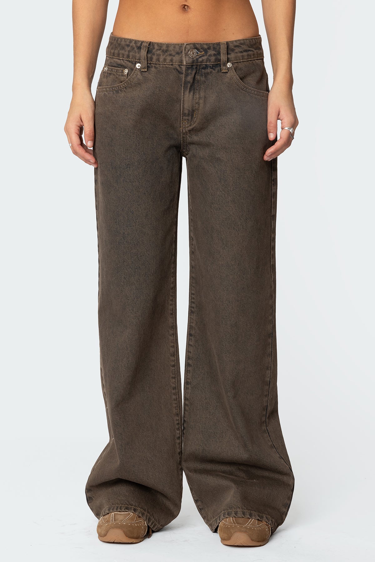 Zahra Mud Wash Low Rise Baggy Jeans-Milans Time