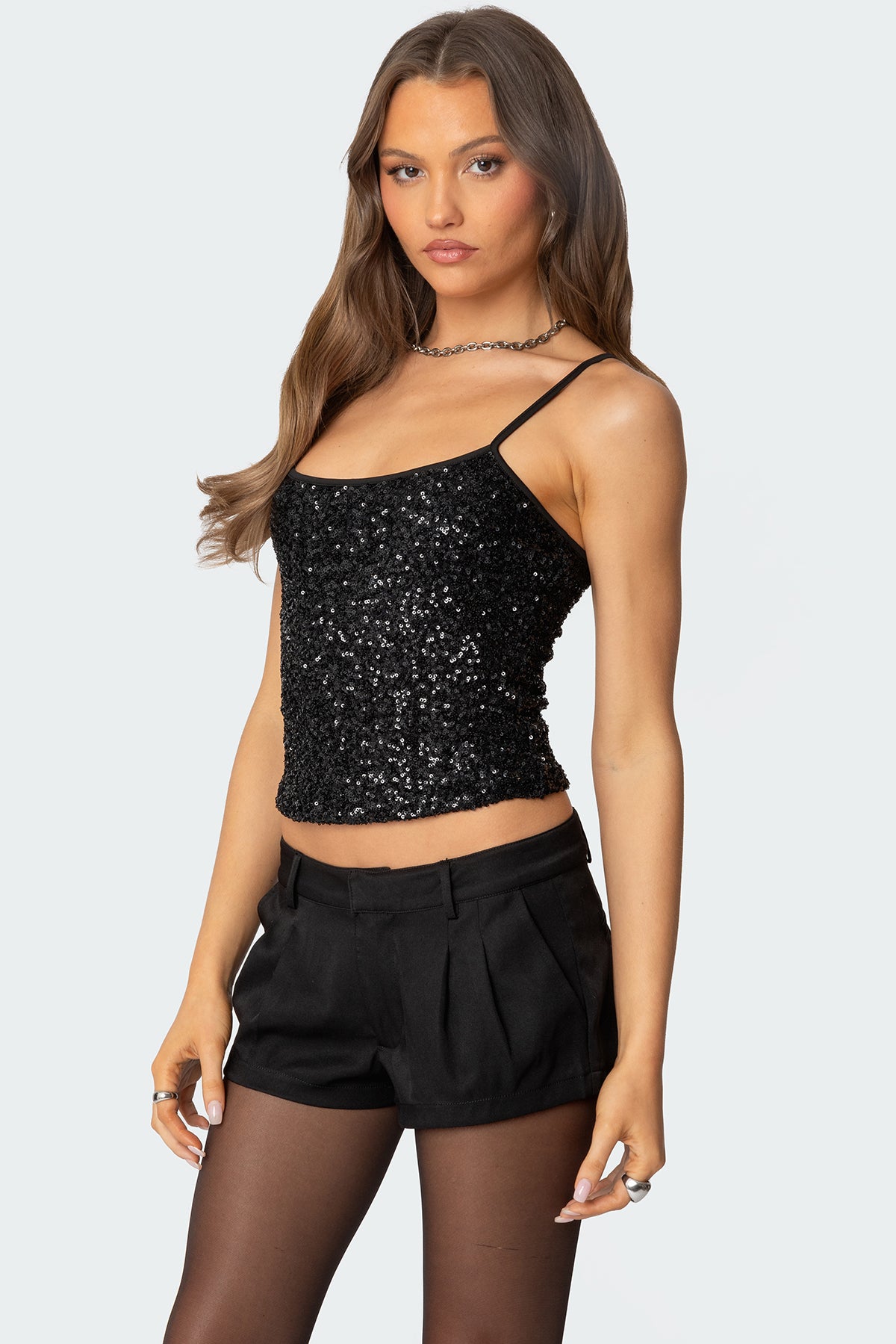 Celene Sequin Tank Top-Milans Time