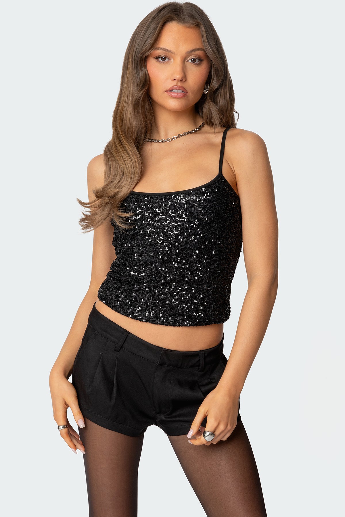 Celene Sequin Tank Top-Milans Time