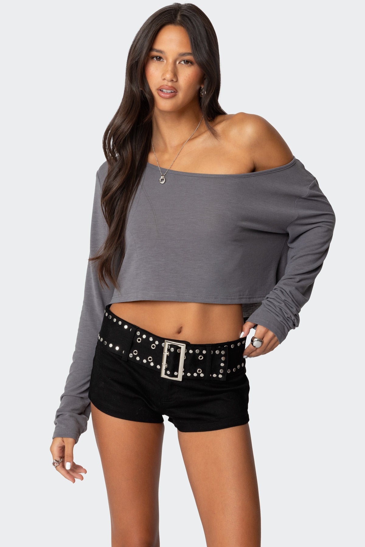 Cropped Off Shoulder Top-Milans Time