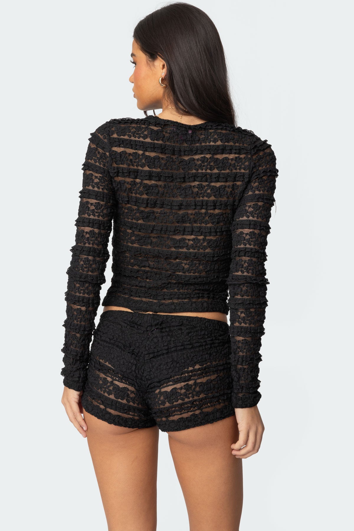 Maisley Sheer Lace Top-Milans Time