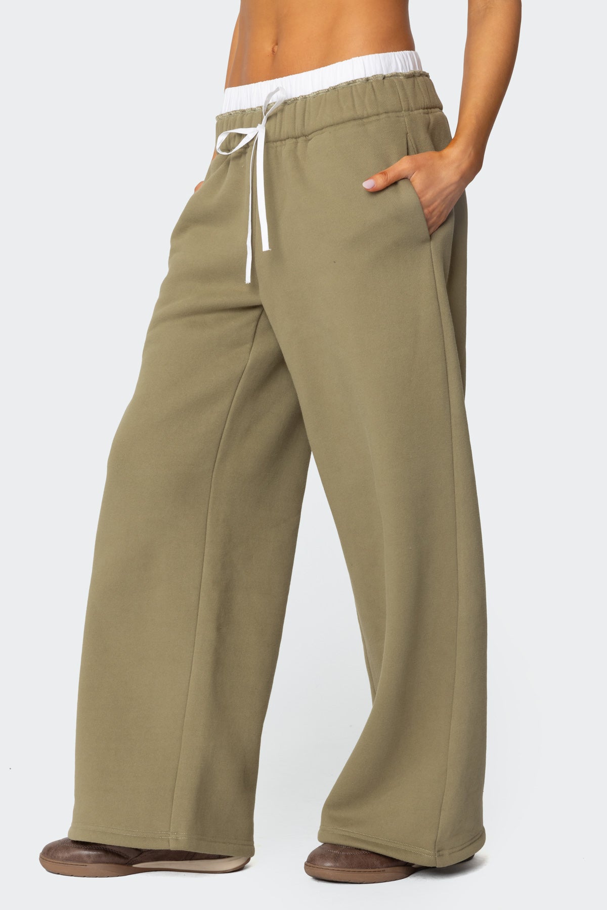 Drawstring Boxer Detail Sweatpants-Milans Time