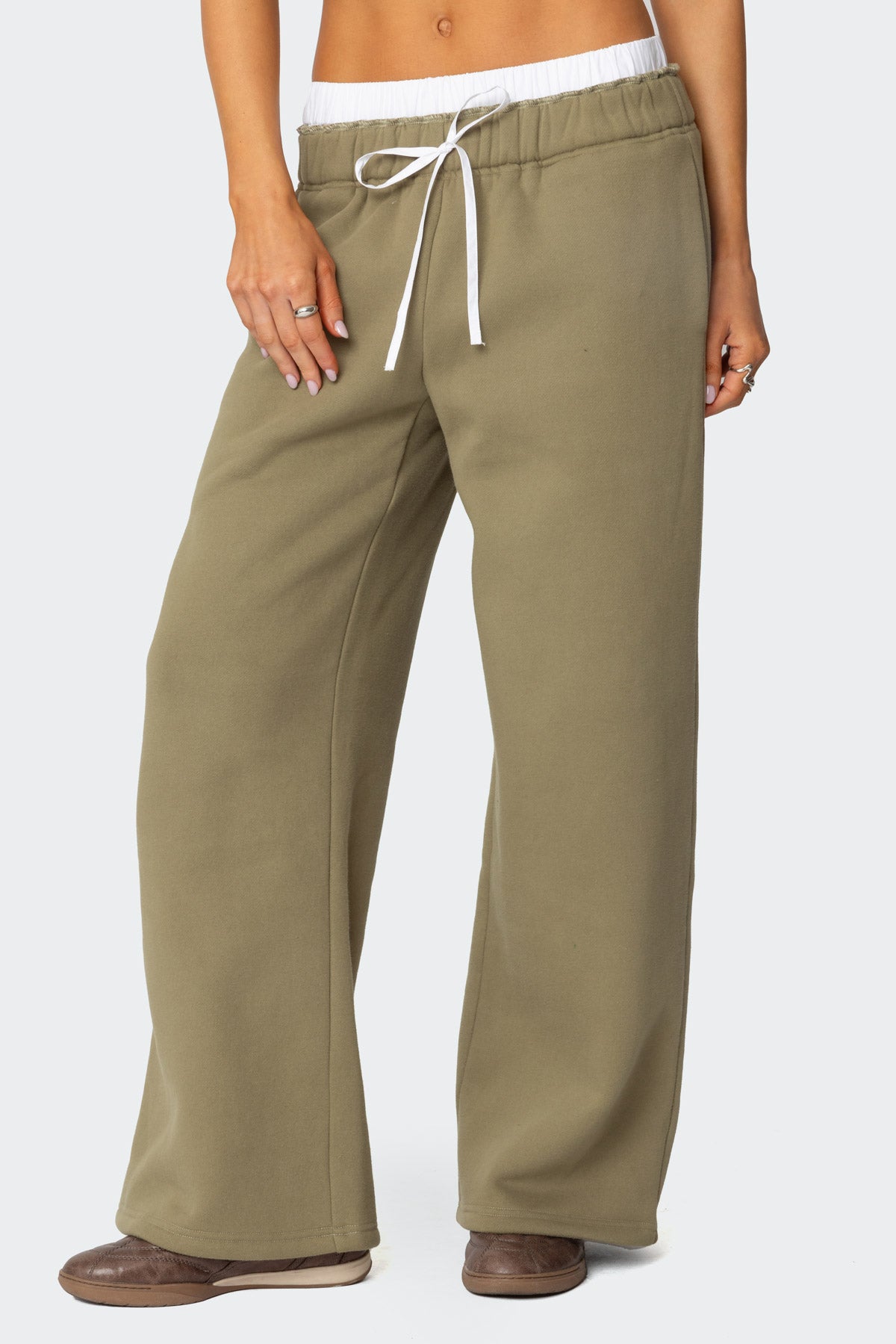 Drawstring Boxer Detail Sweatpants-Milans Time