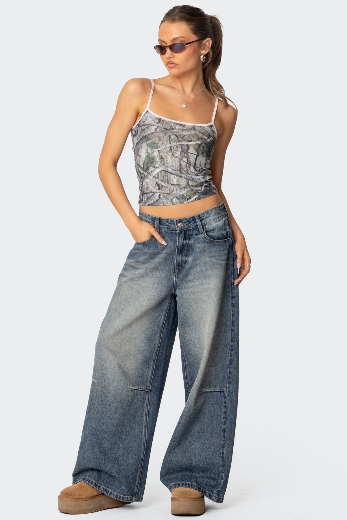 Camo Contrast Tank Top-Milans Time