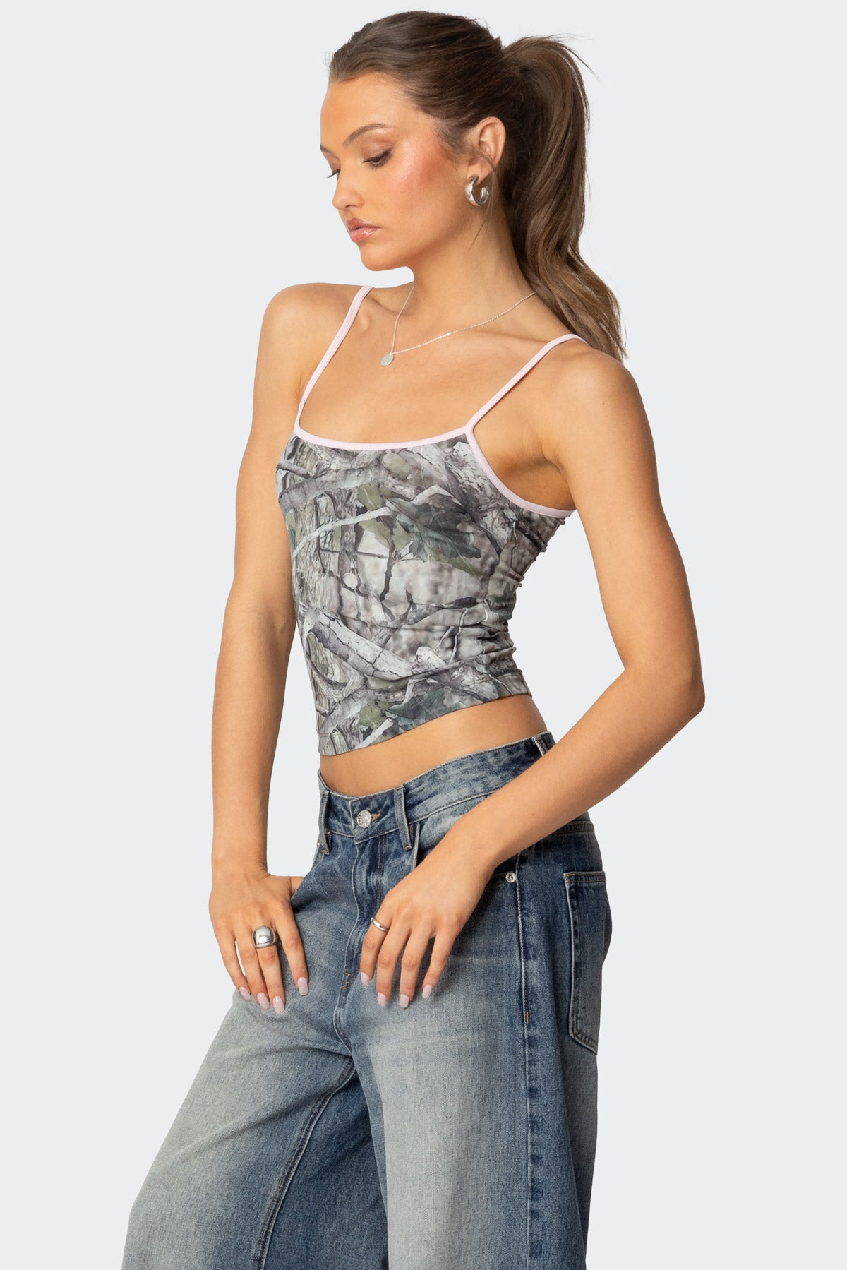 Camo Contrast Tank Top-Milans Time