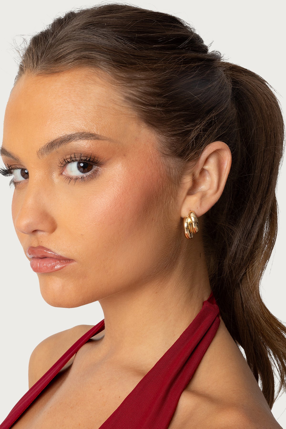 Two Time Chunky Stud Earrings-Milans Time