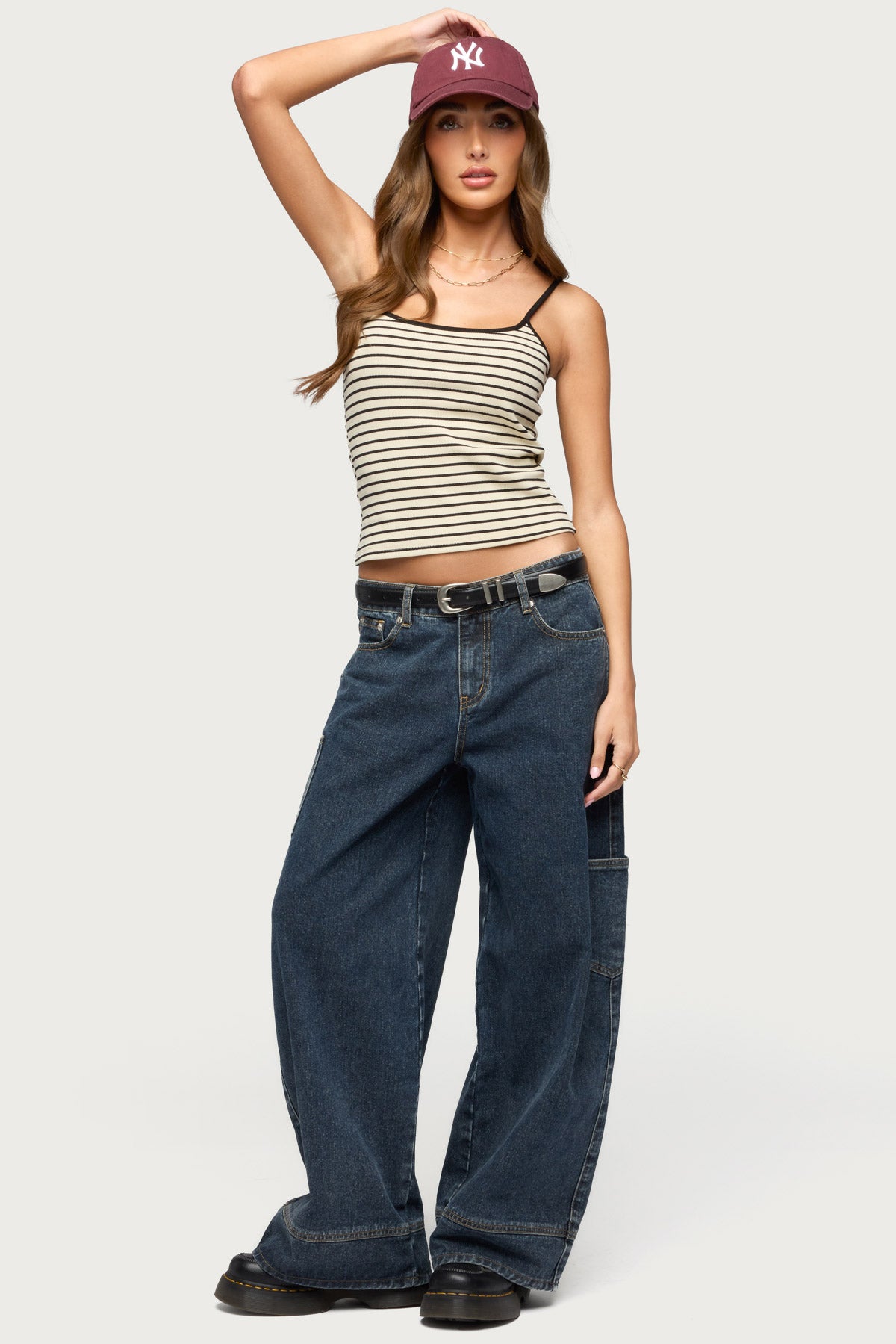 Gretta Striped Ribbed Tank Top-Milans Time