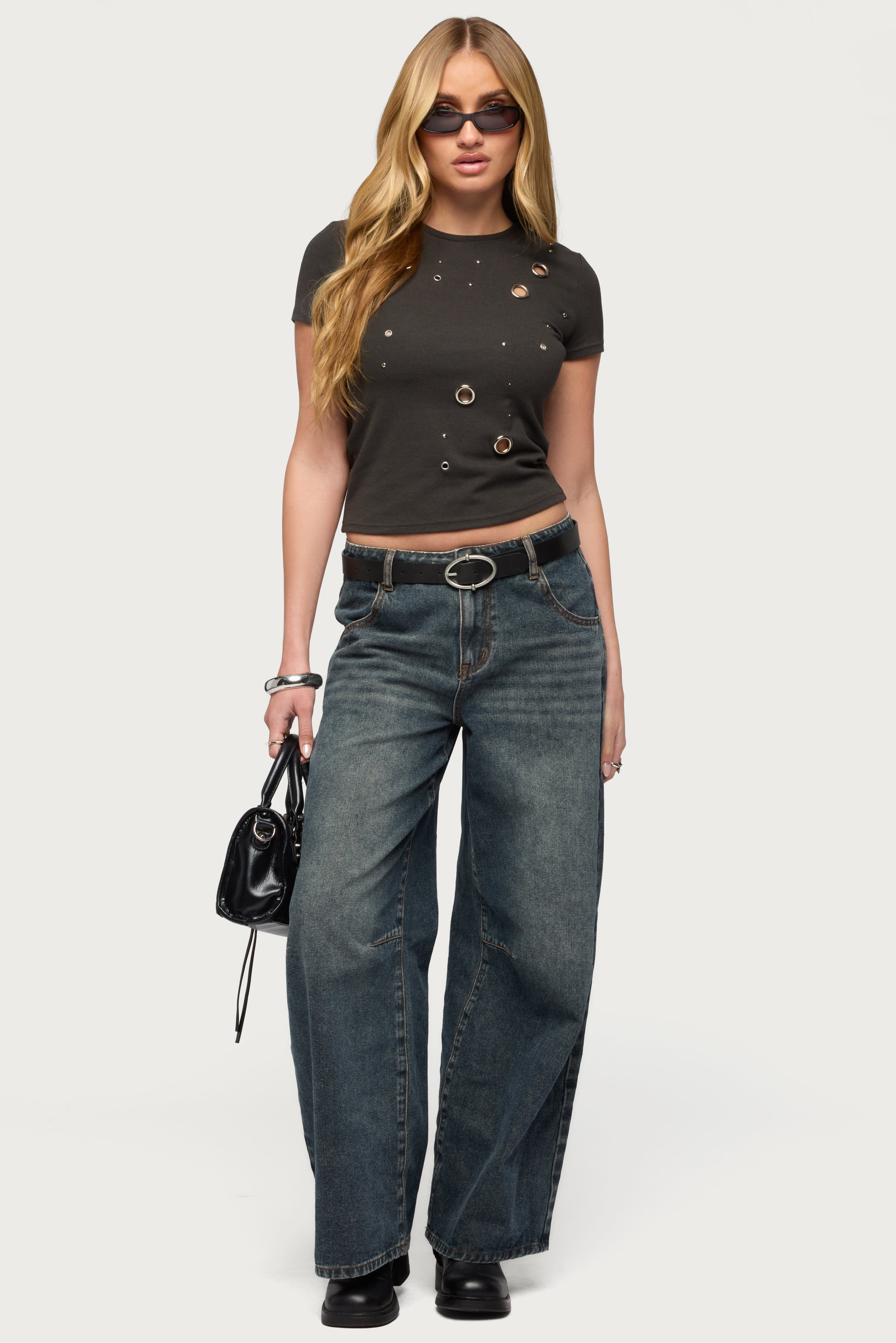 Aitana Grommet Stud T Shirt-Milans Time