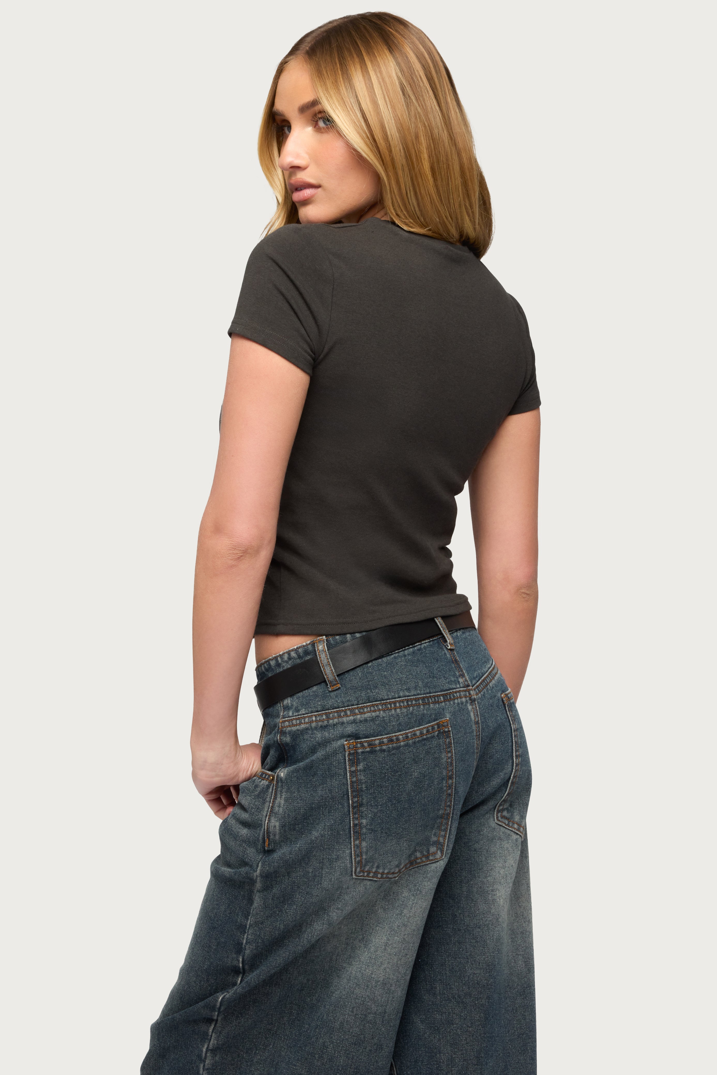 Aitana Grommet Stud T Shirt-Milans Time