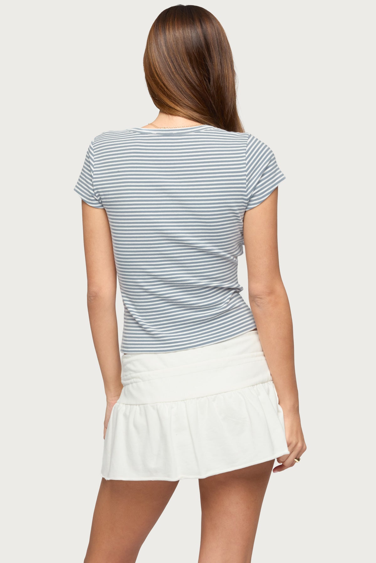 Kady Striped Henley T Shirt-Milans Time