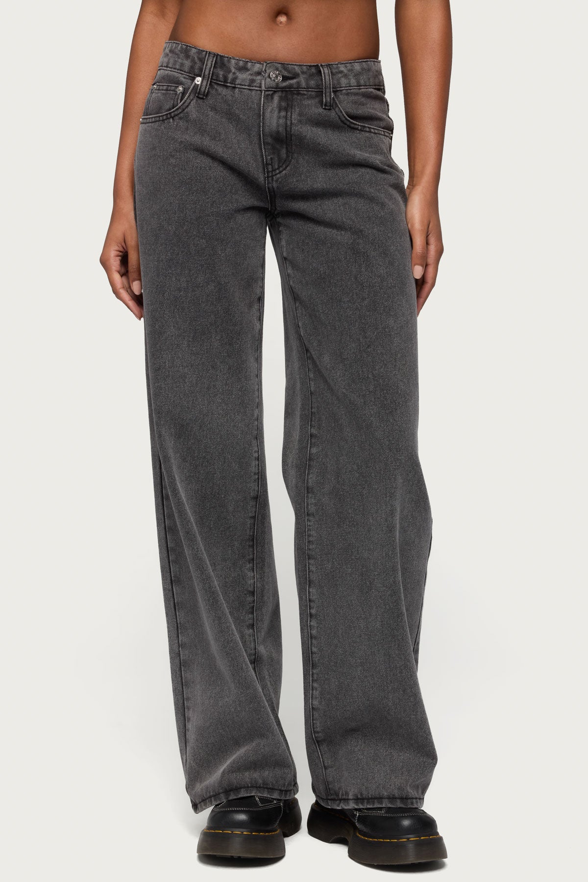 Tall Raelynn Washed Low Rise Baggy Jeans-Milans Time