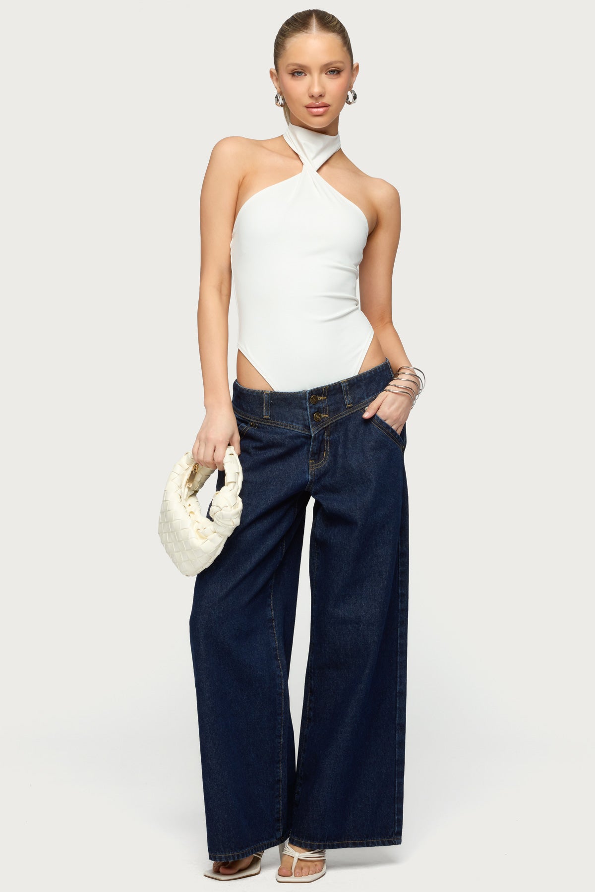 Petite Meredith Low Rise Wide Leg Jeans-Milans Time