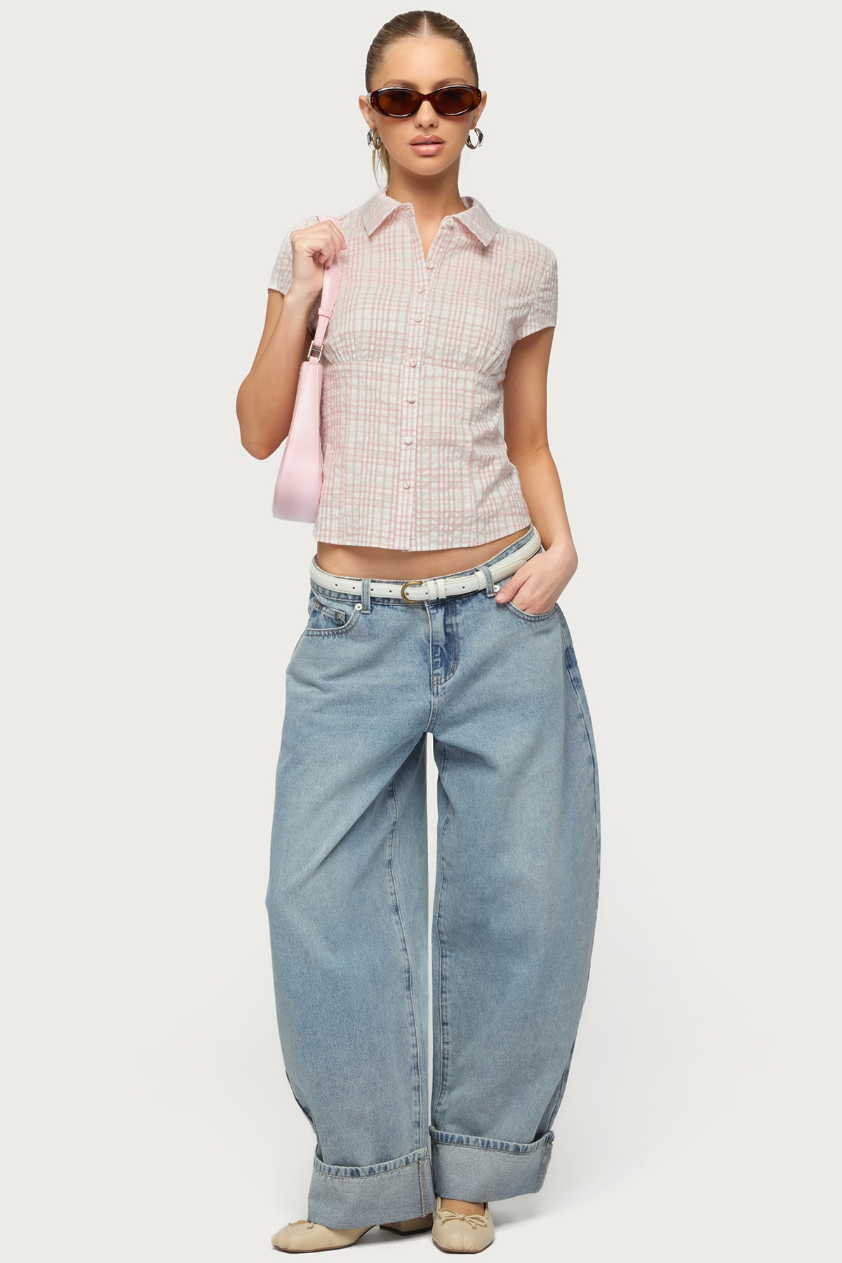 Petite Kella Low Rise Baggy Jeans-Milans Time