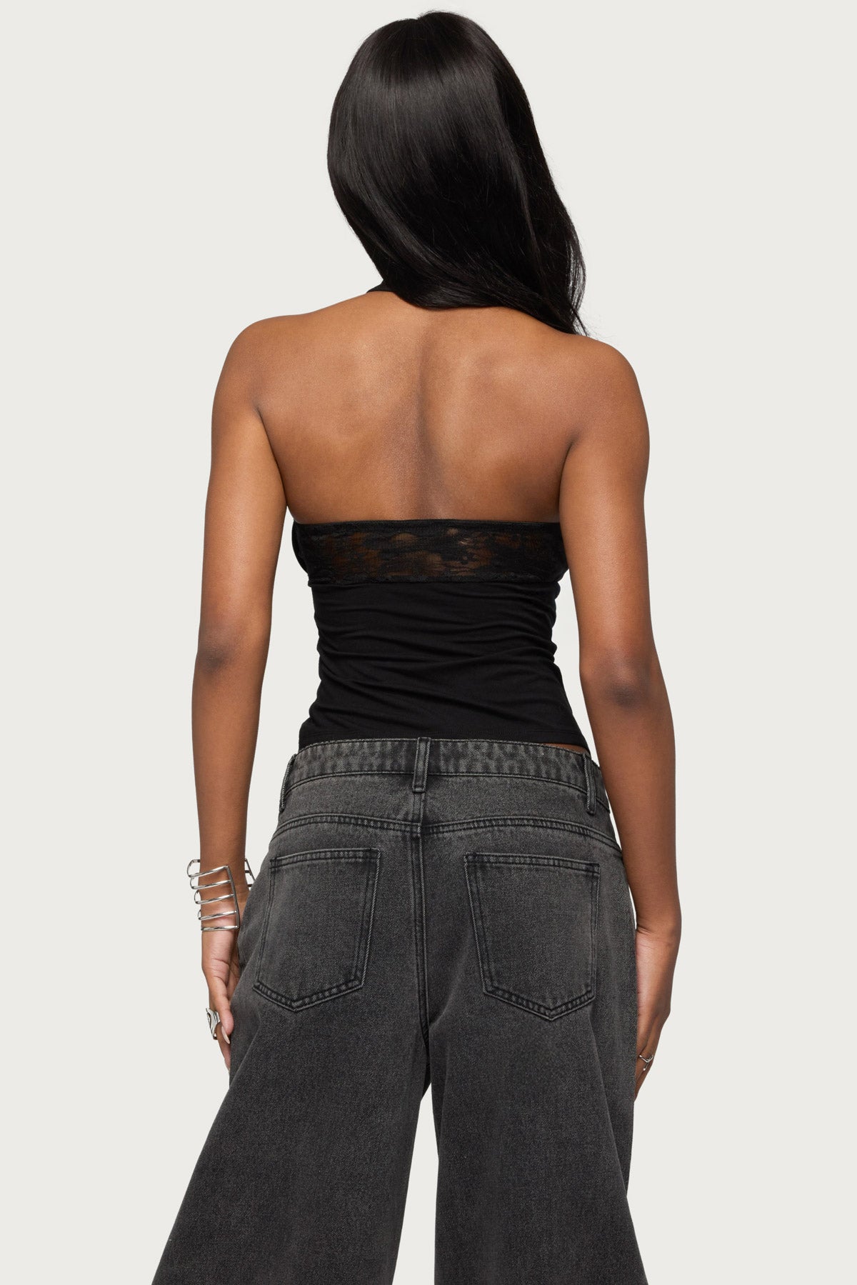 Lielle Lacey Layered Halter Top-Milans Time