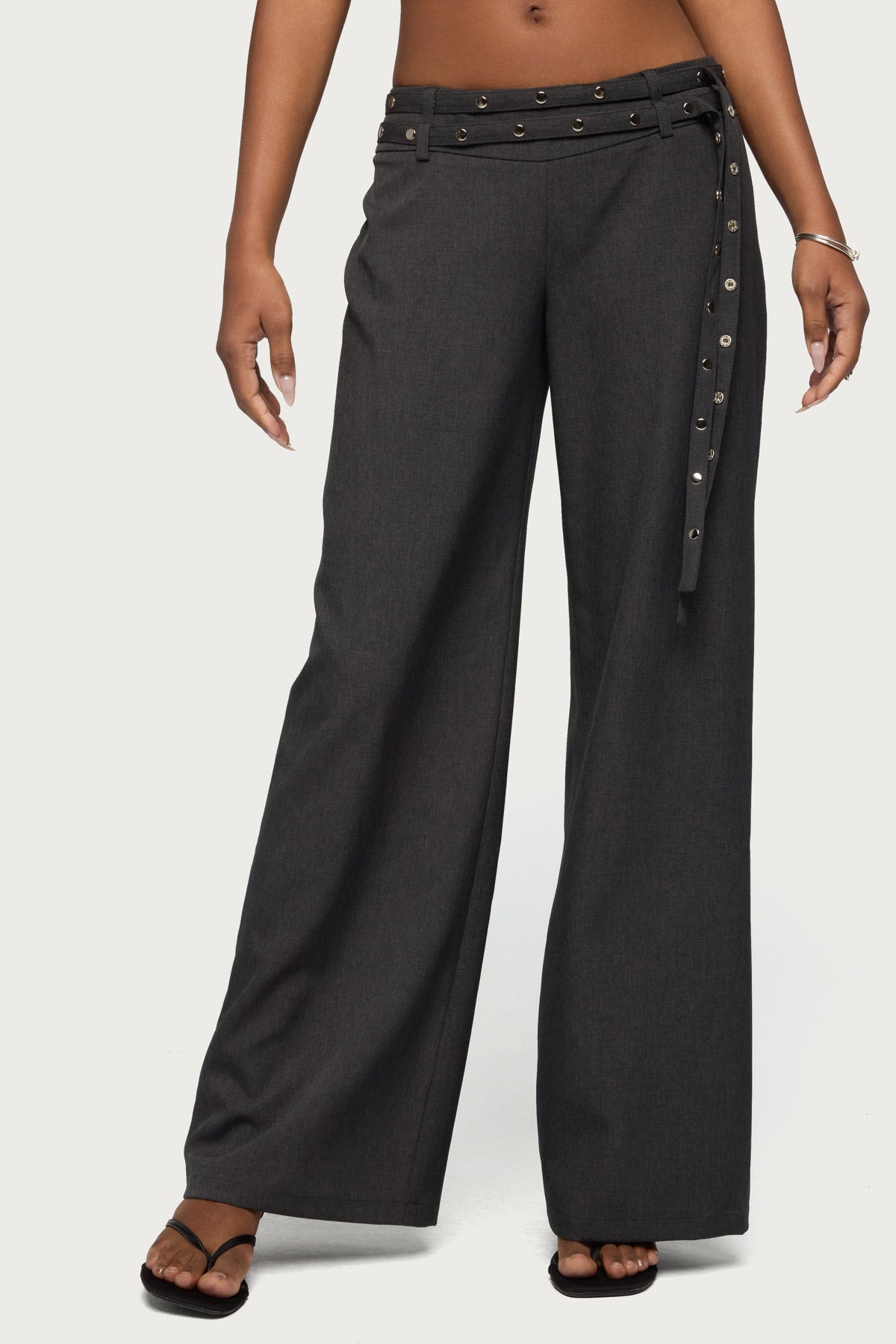 Cruz Double Belt Baggy Tailored Pants-Milans Time
