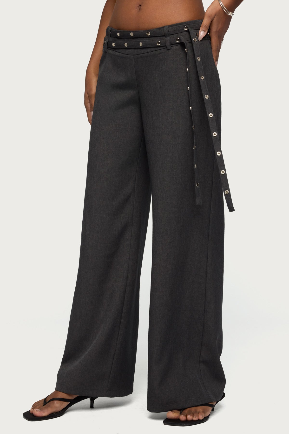Cruz Double Belt Baggy Tailored Pants-Milans Time