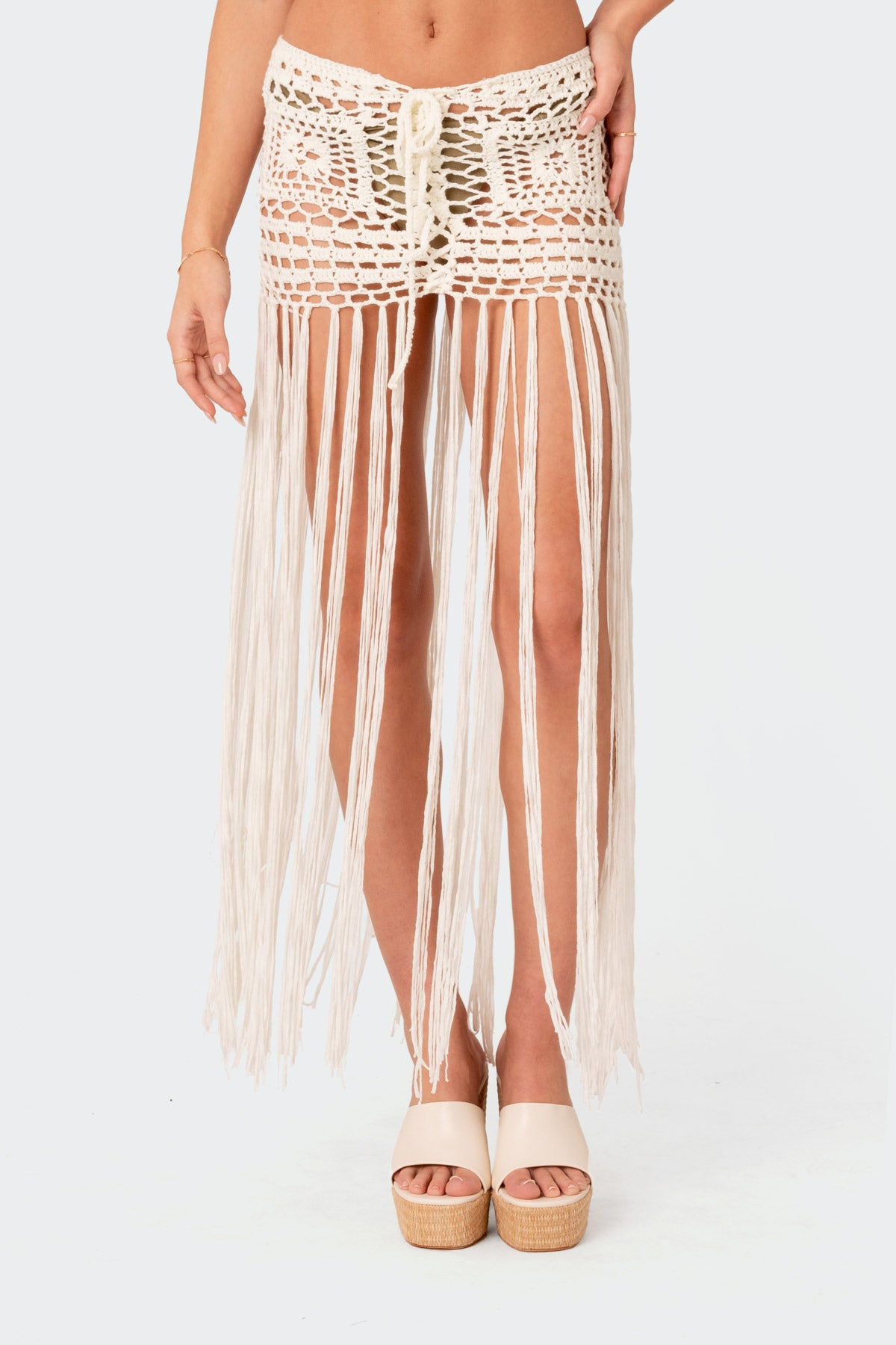 Lillee Crochet Fringe Maxi Skirt-Milans Time