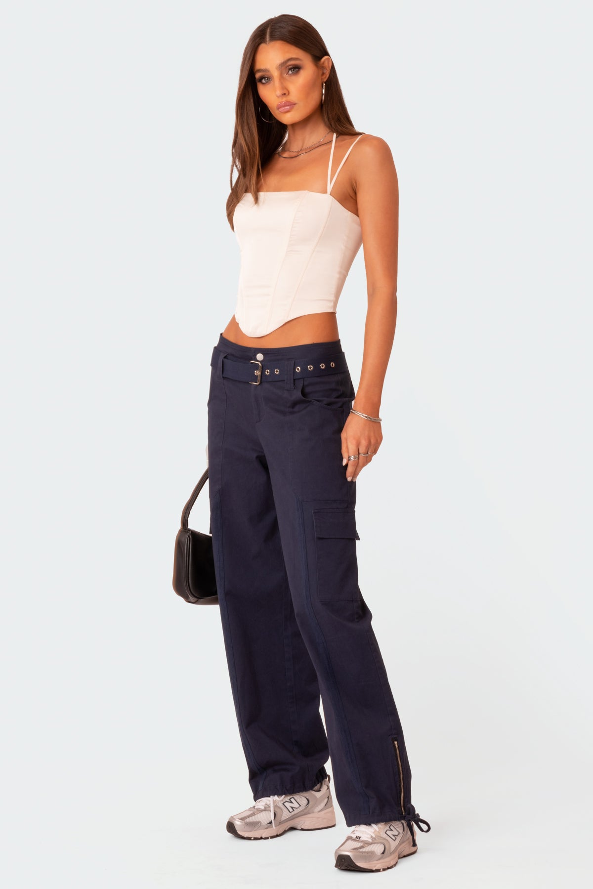 Nara Satin Effect Lace Up Corset-Milans Time