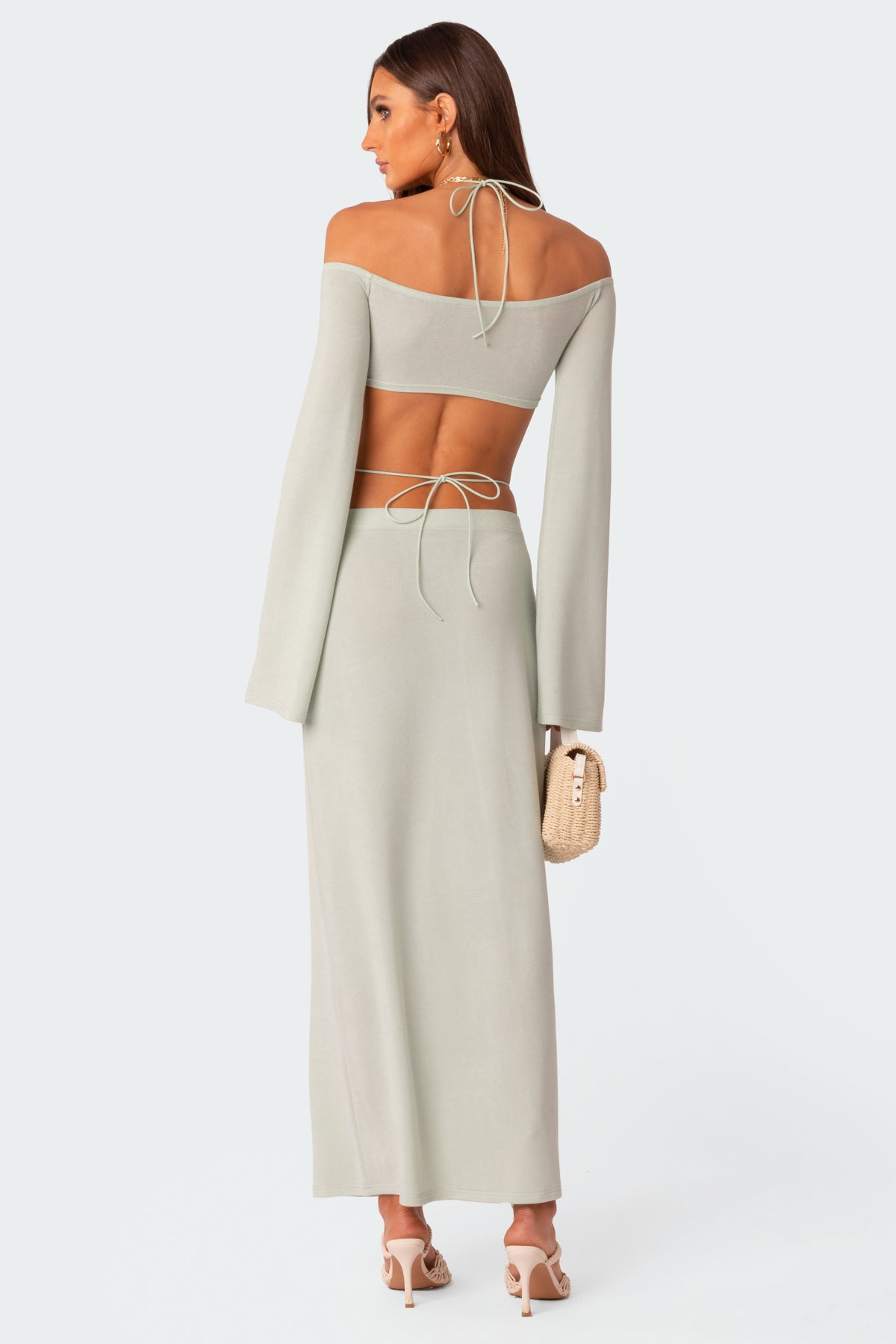 Celeste Off Shoulder Twist Crop Top-Milans Time