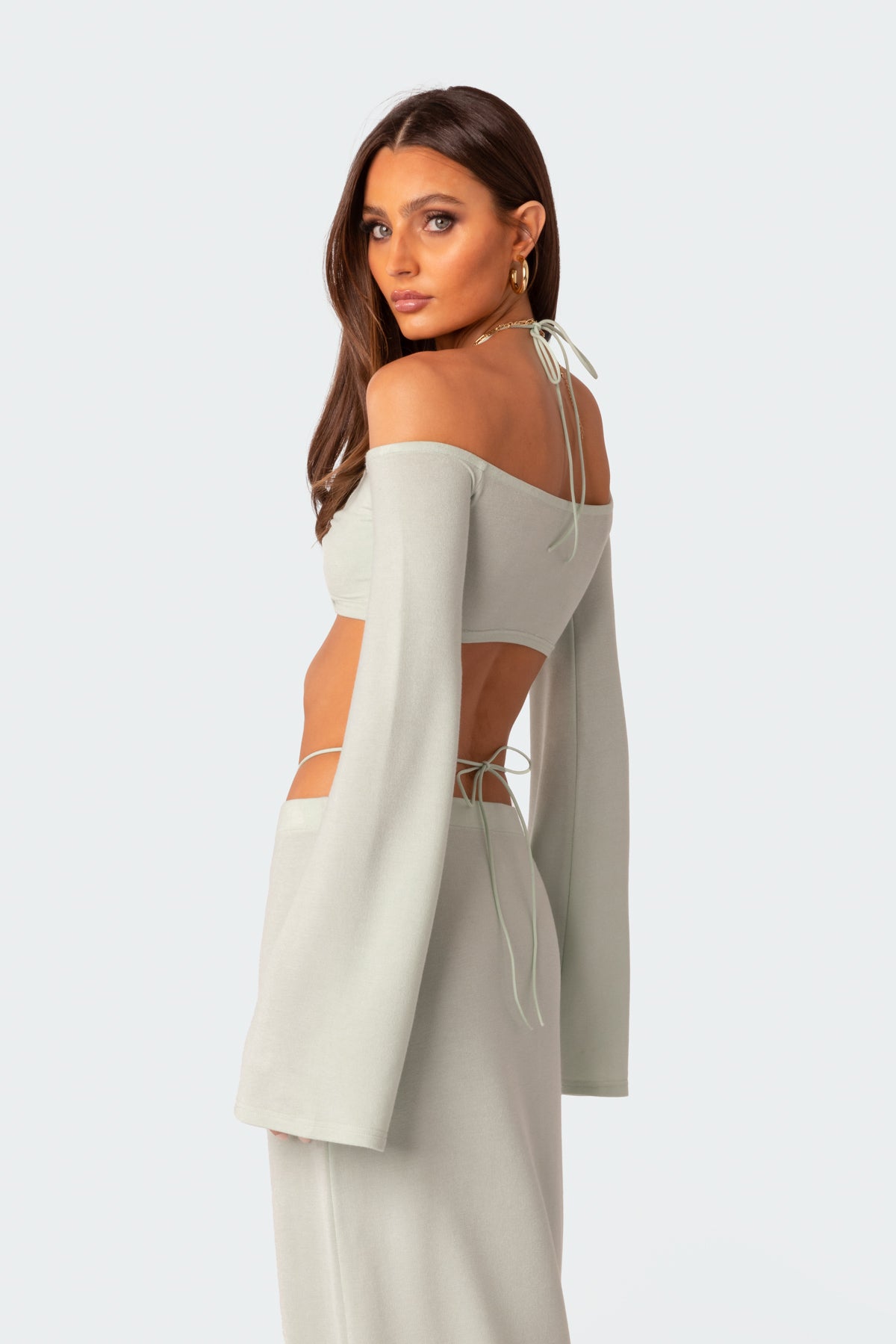 Celeste Off Shoulder Twist Crop Top-Milans Time