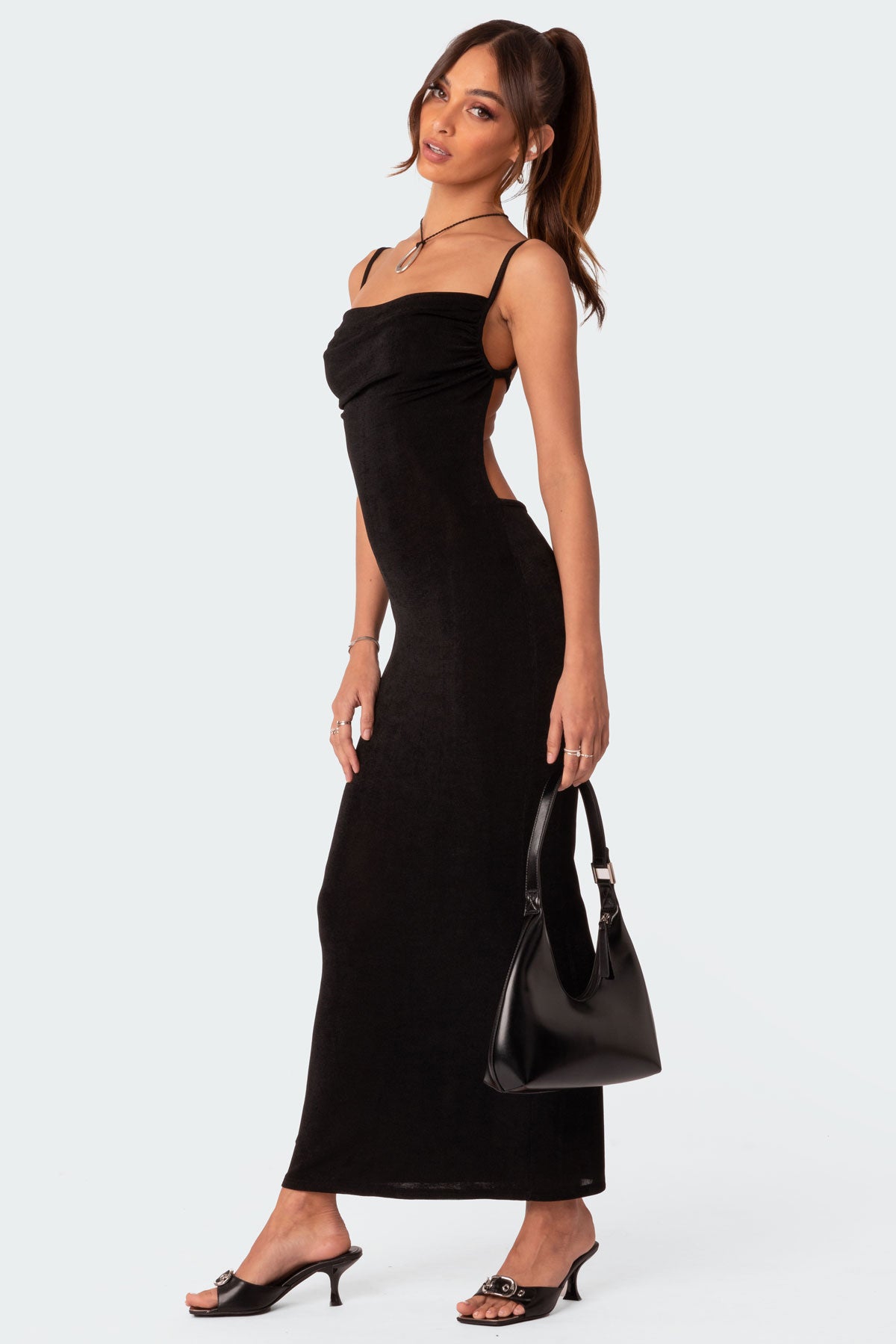 Clea Open Back Maxi Dress-Milans Time