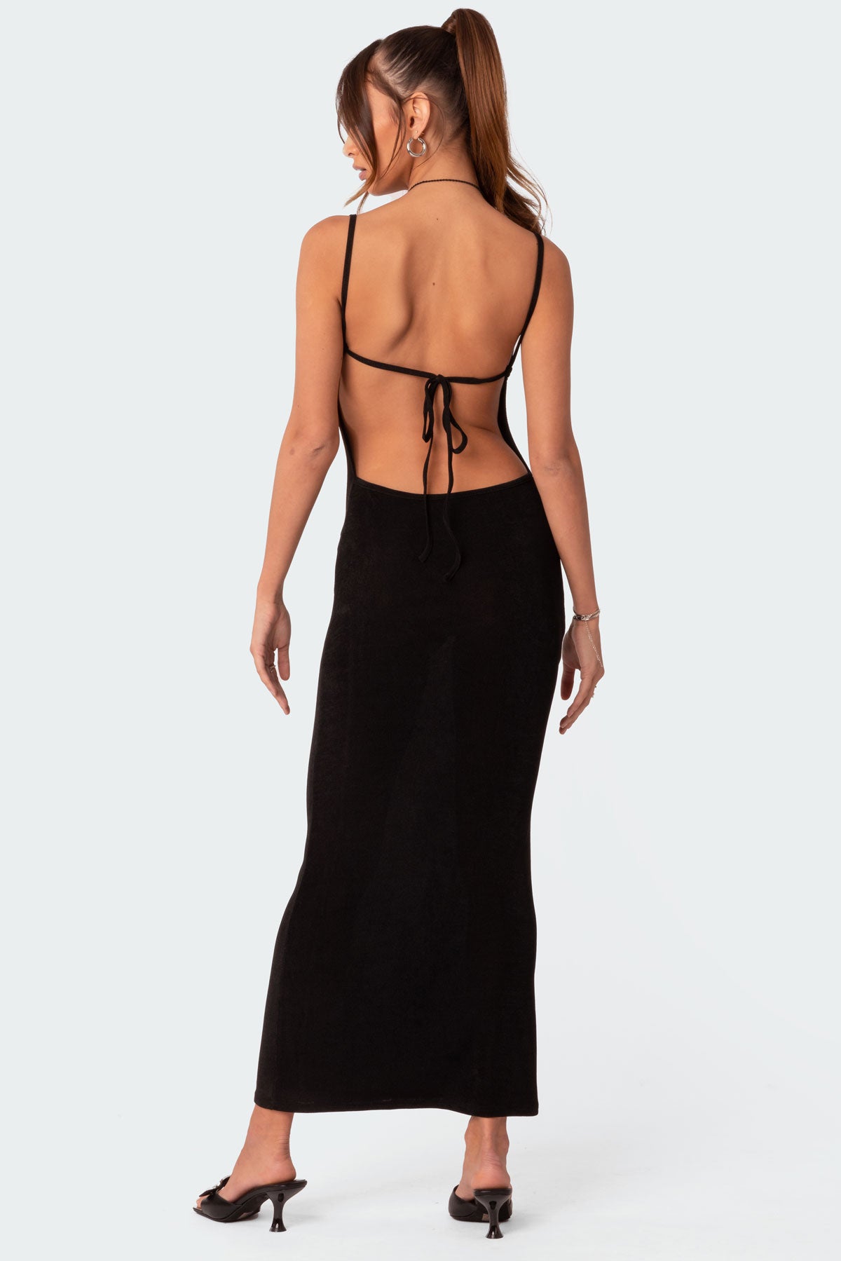 Clea Open Back Maxi Dress-Milans Time