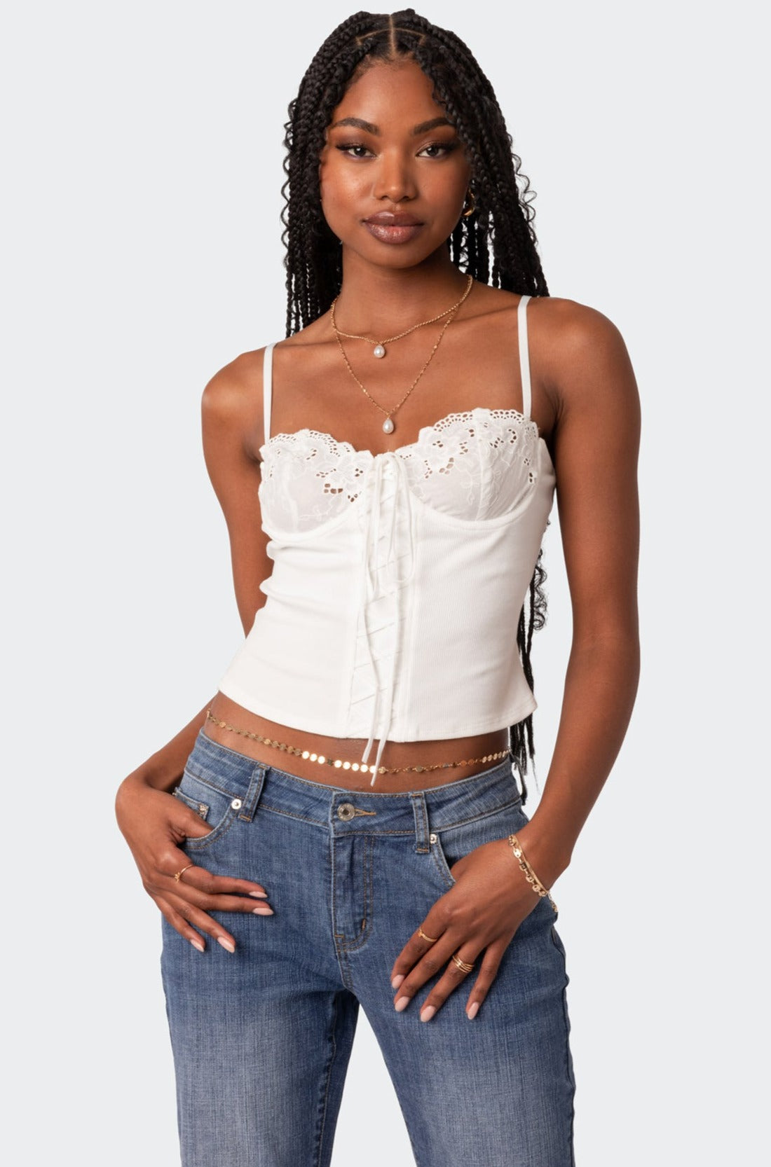 Fairygirl Cupped Lace Up Corset-Milans Time