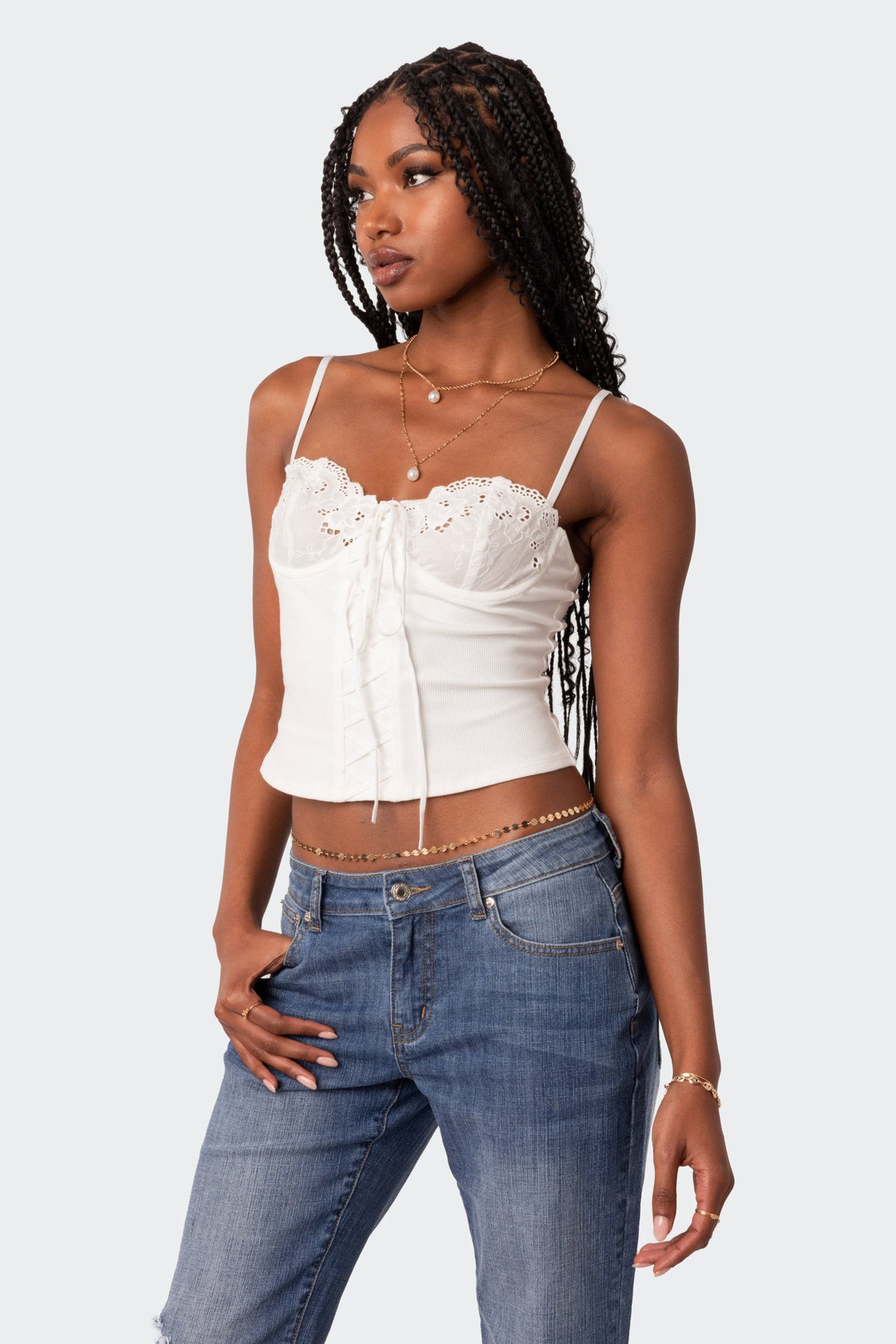 Fairygirl Cupped Lace Up Corset-Milans Time