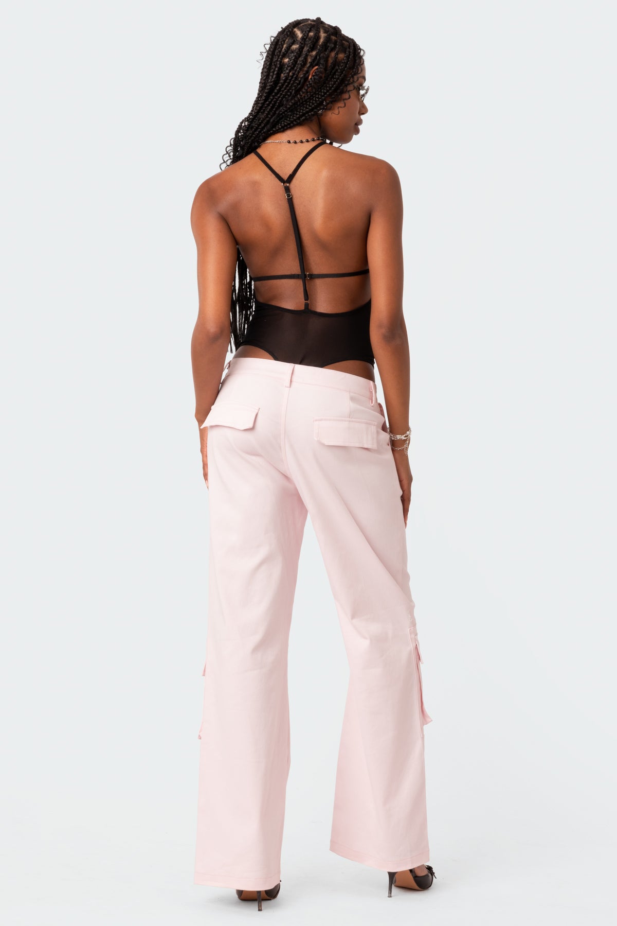 Alva Open Back Sheer Mesh Bodysuit-Milans Time