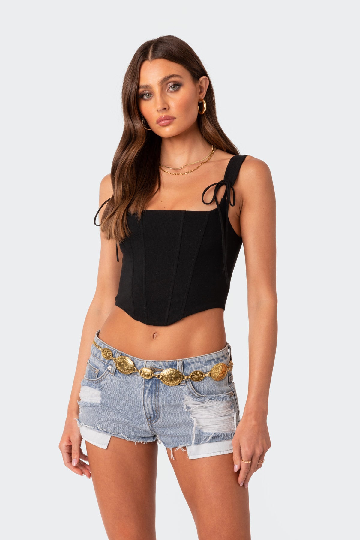 Genevive Woven Stretch Corset-Milans Time