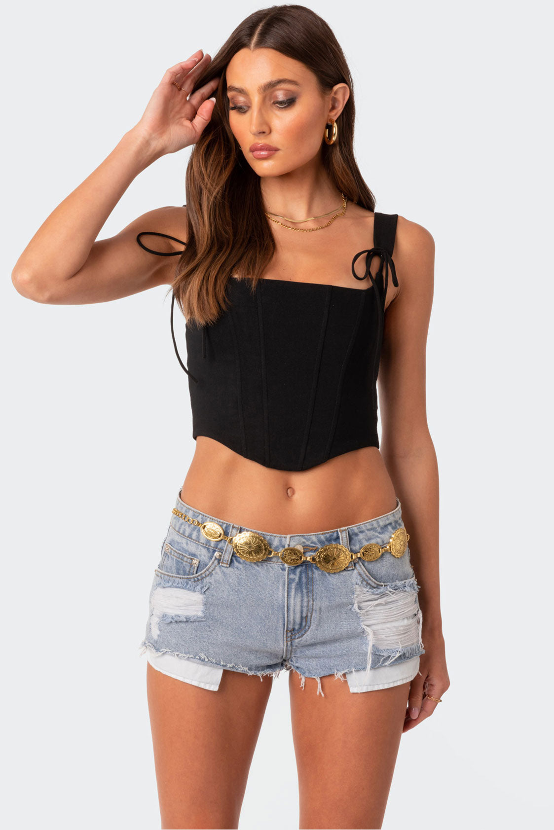 Genevive Woven Stretch Corset-Milans Time