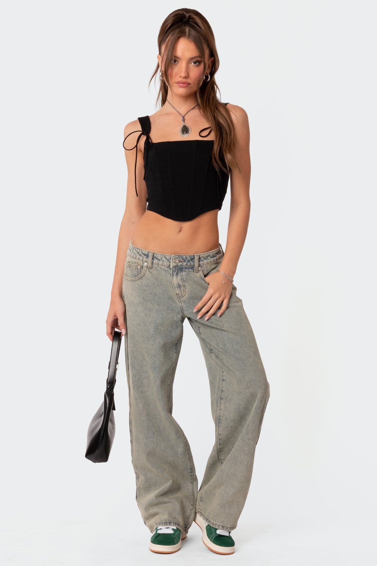 Magda Acid Wash Low Rise Baggy Jeans-Milans Time