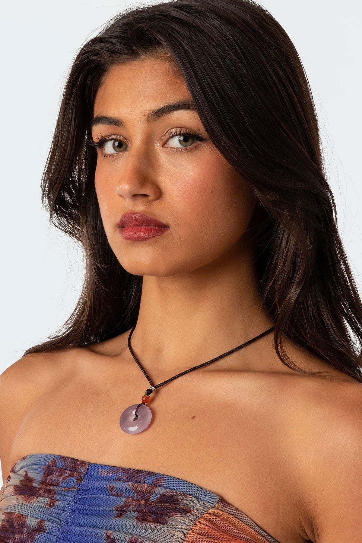 Genie Stone Pendant Cord Necklace-Milans Time
