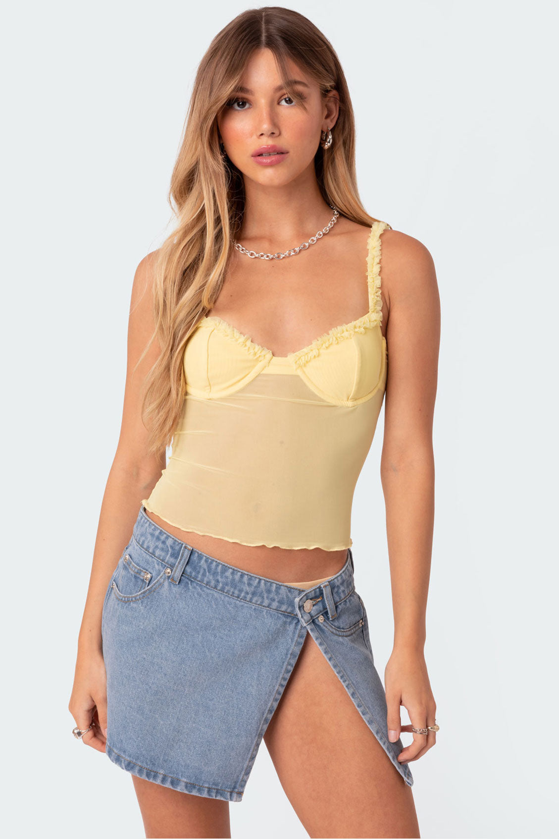 Mercy Sheer Mesh Bra Top-Milans Time