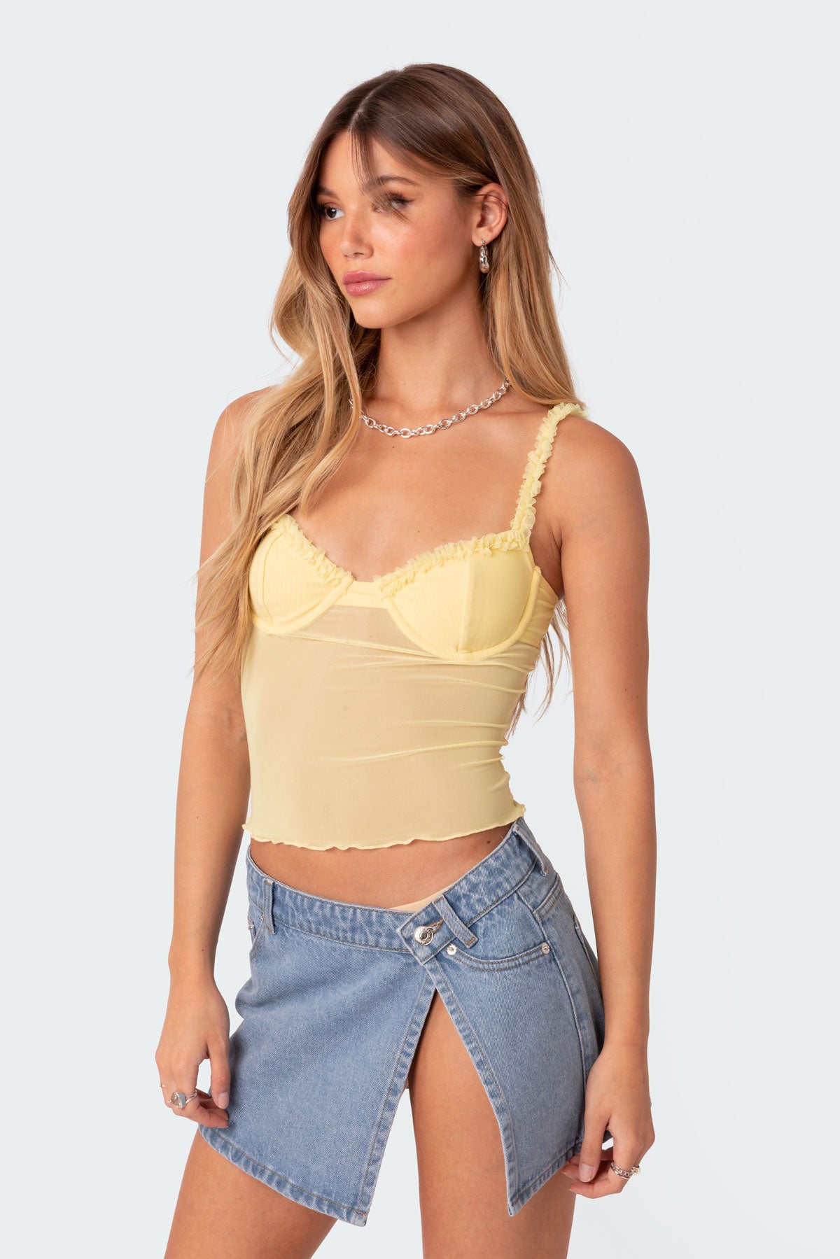 Mercy Sheer Mesh Bra Top-Milans Time
